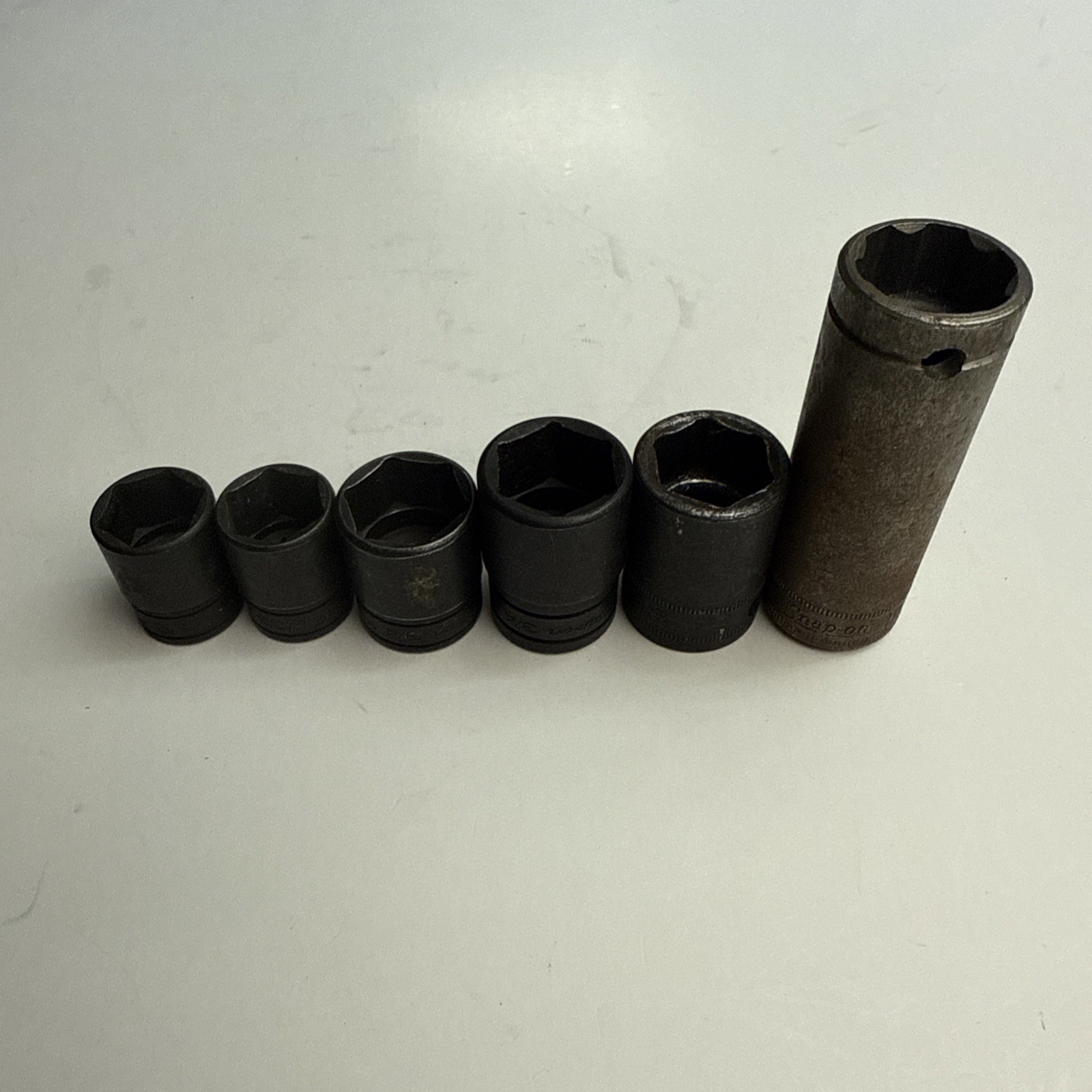 Vintage Snap on Tools Mixed Socket Lot 3/8 & 1/2 Drive 6 Point USA DTSM19