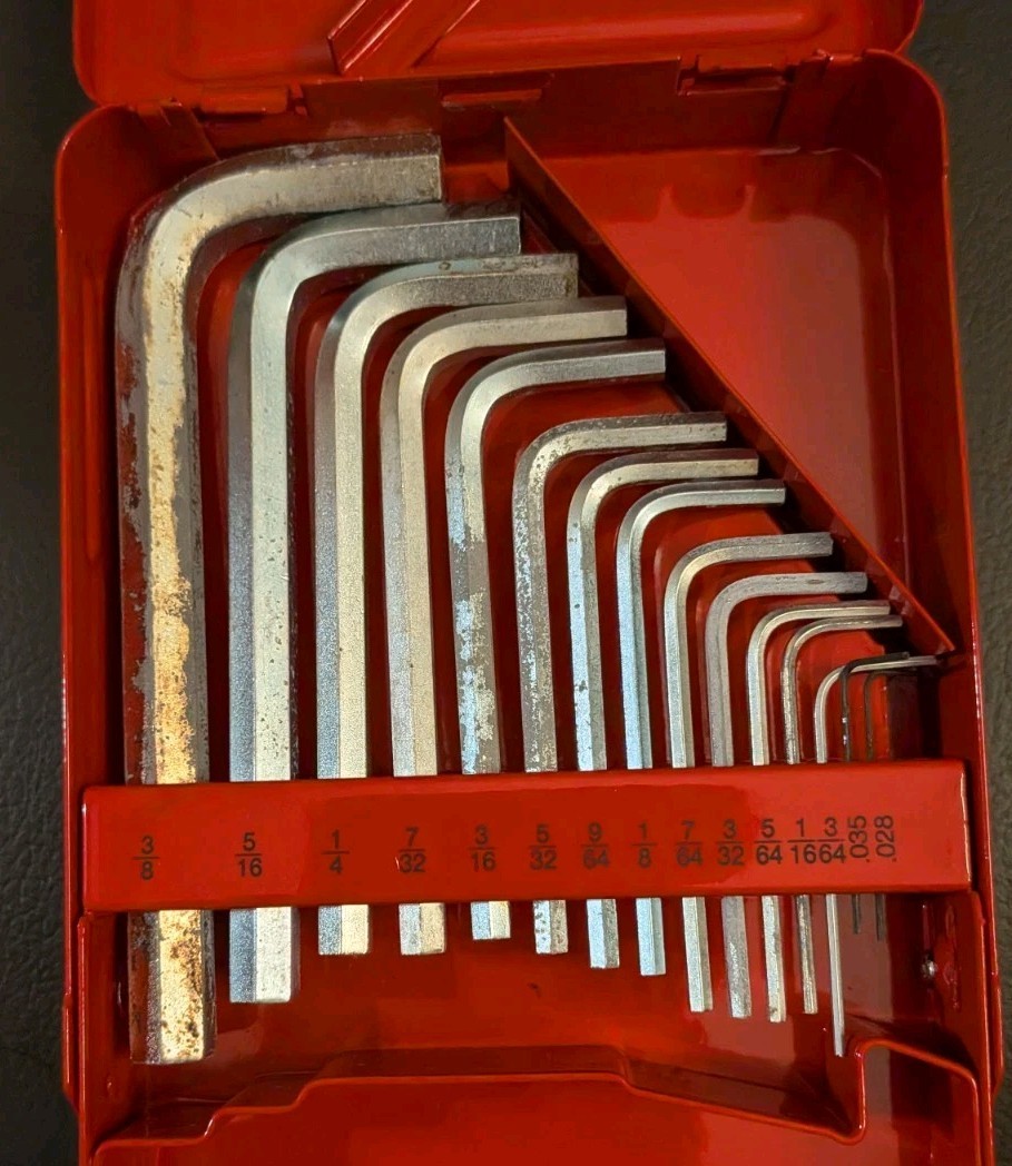 Snap On 15 Piece Allen Hex Key Complete Set .028”-3/8”