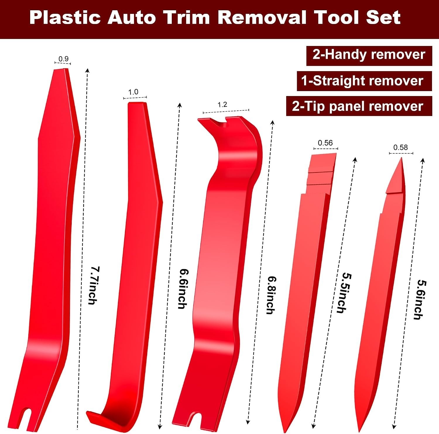 8 Pcs Auto Trim Removal Tool Kit Plastic Pry Tool & Clip Remover Pliers for C…