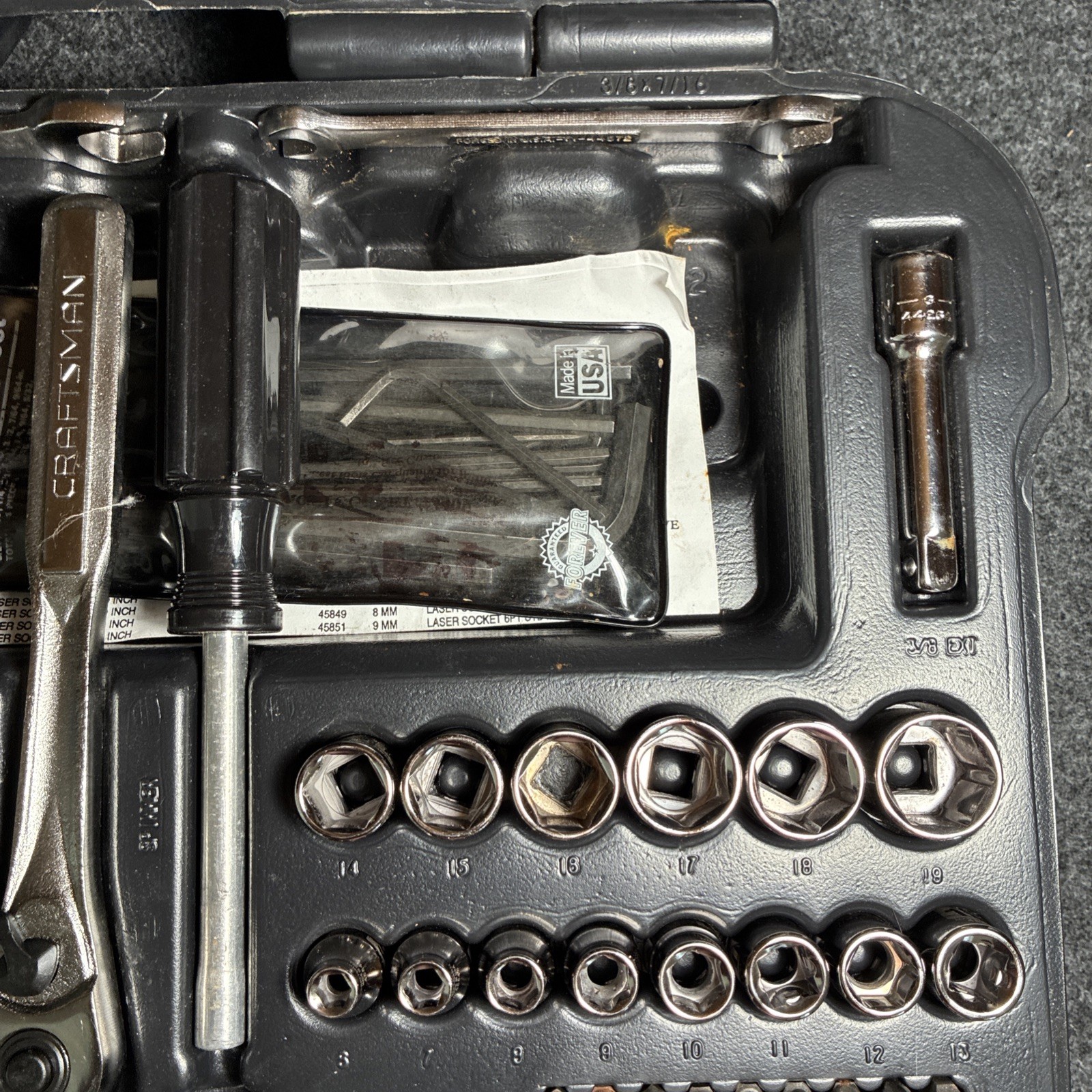 Craftsman USA 95 Piece Mechanic Tool Set with Case No 34095 NOS Easy Read