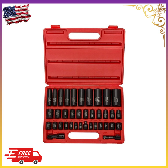 02443A 38pc Impact Socket Set SAE/Metric