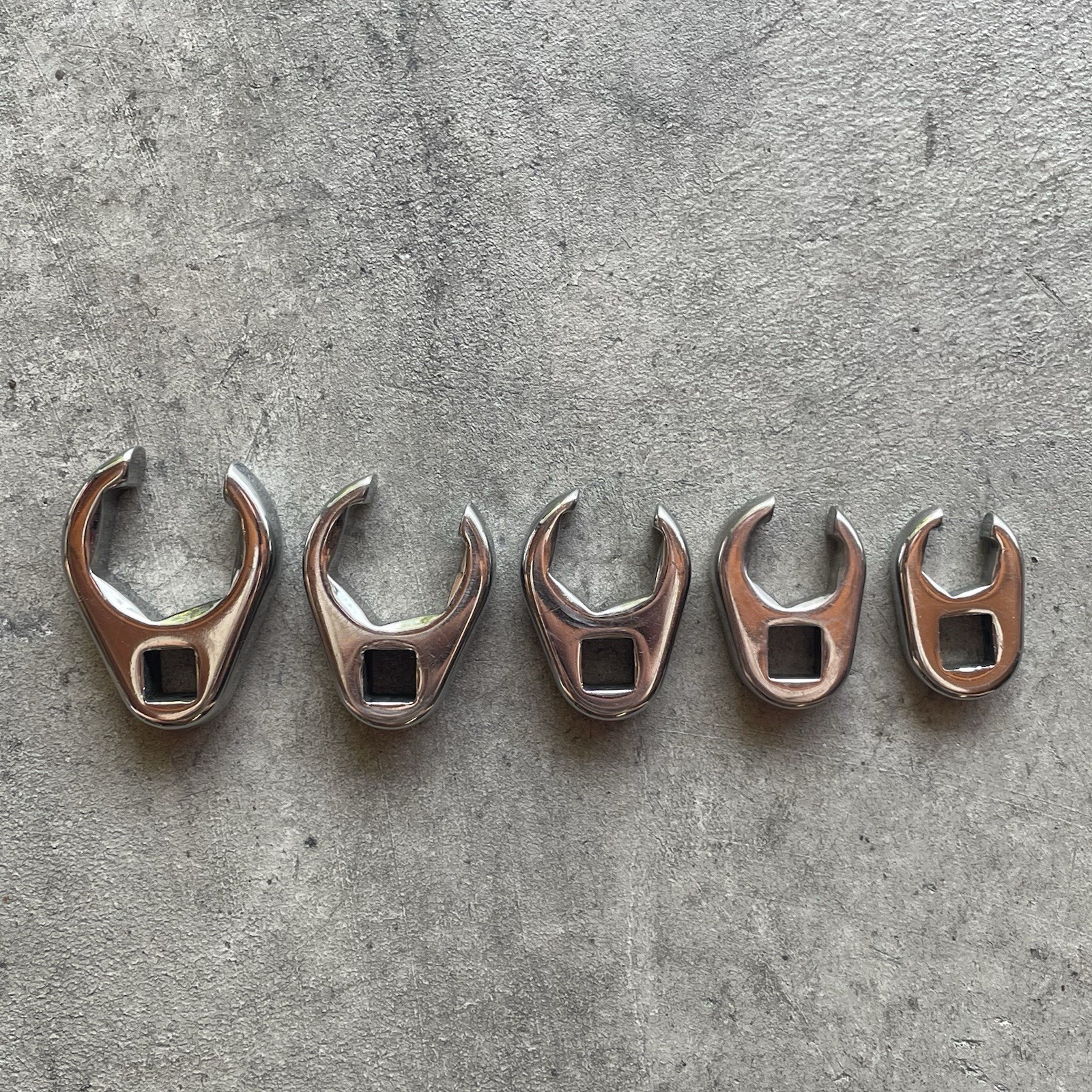 Matco Tools 5pc 3/8″ Drive SAE Crowfoot Wrench Set 1/2″- 1″ USED