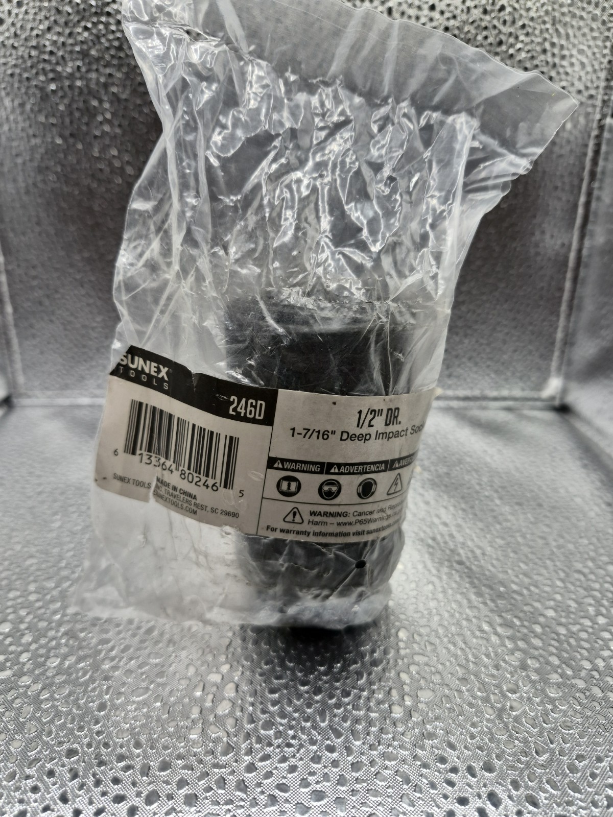 SUNEX TOOLS 246D 1/2-Inch Drive 1-7/16-Inch Deep Impact Socket