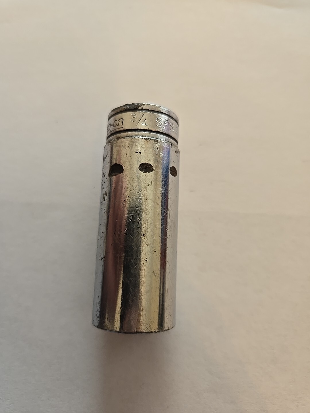 Snap On 3/8″ Drive 3/4″ 6PT SAE Deep Chrome Socket Worn SFS241