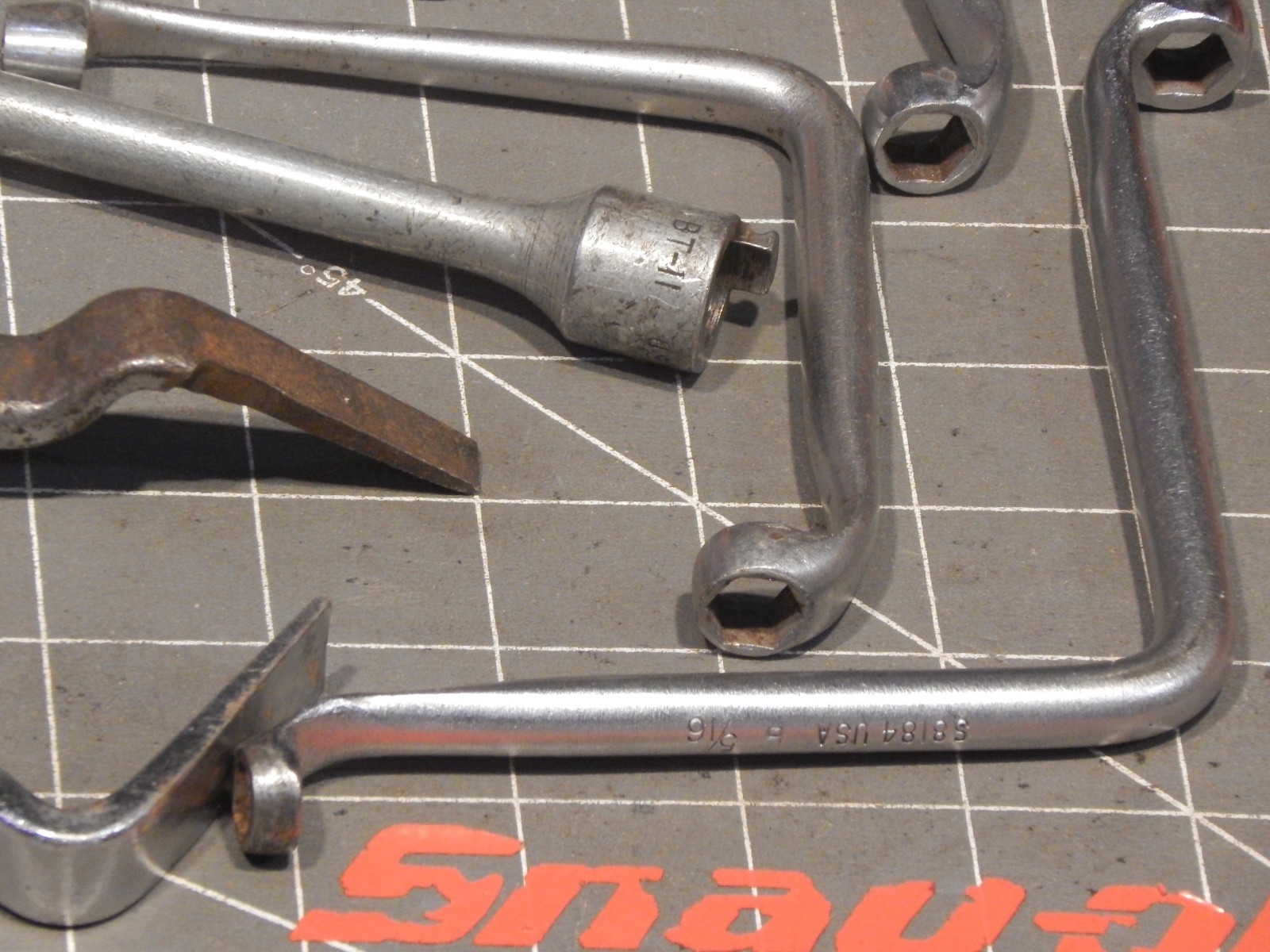 Snap On 8Pc Brake Service Tool Set Specialty Wrench 1/4 3/8 7/16 B1458 S8184