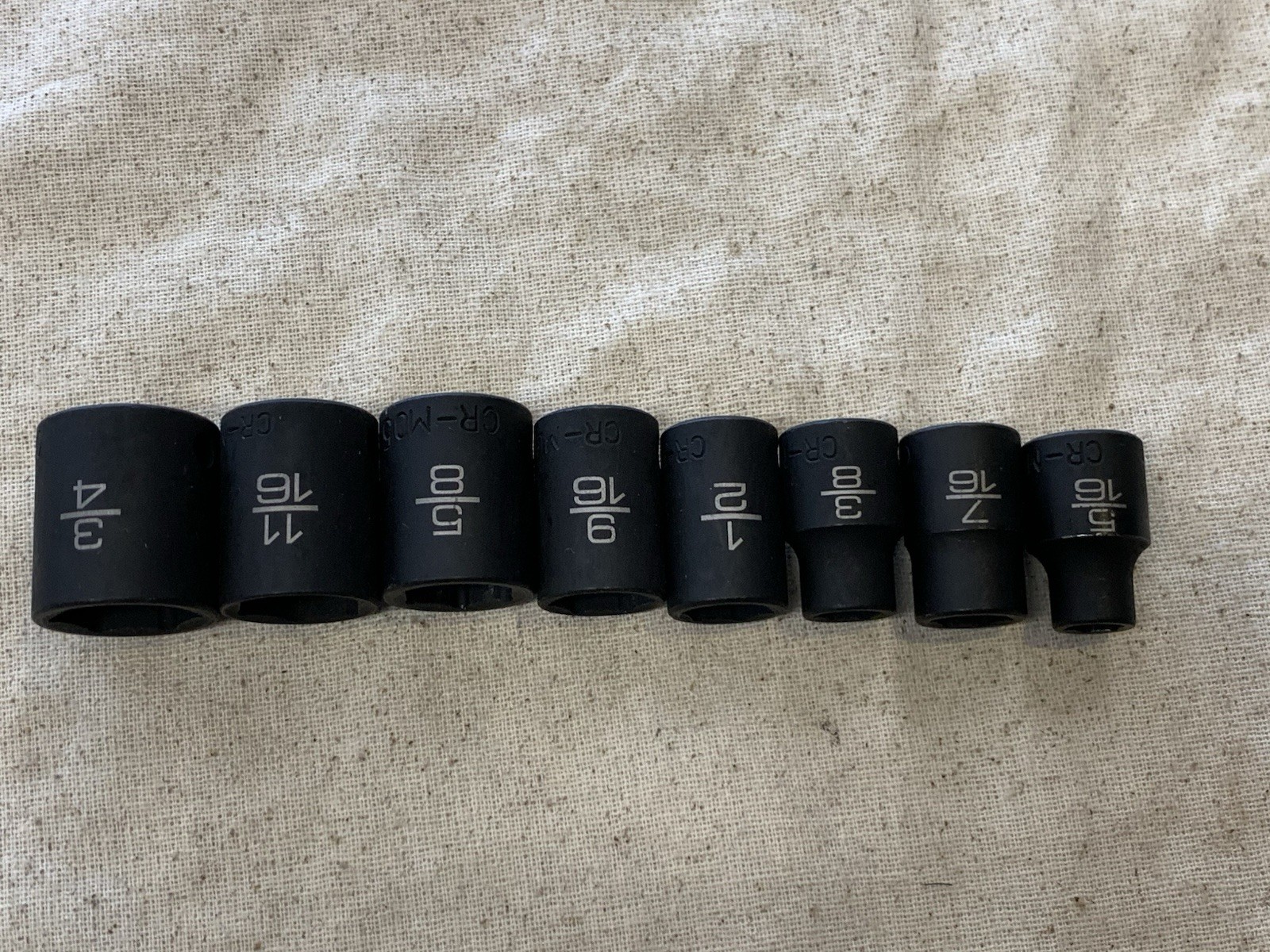 Matco 8 Piece 3/8drive SEA 6point Impact Socket Set 5/16 Thru 3/4 Inch 15506