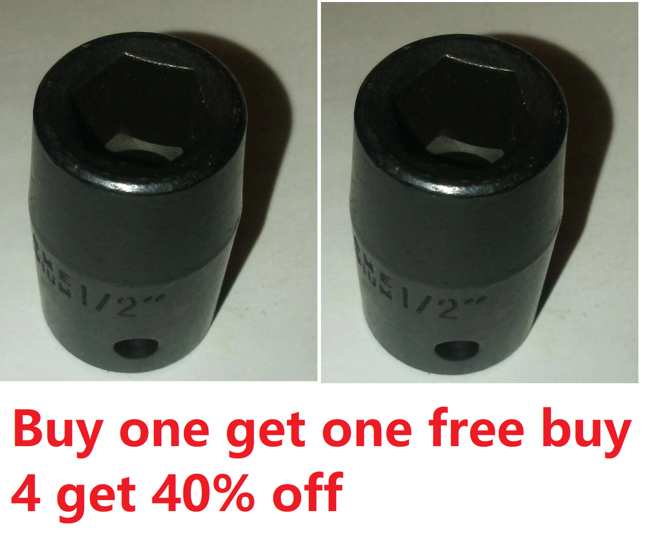 1/2″ Drive Shallow Impact SocketS 6-Point, SAE 1/2 Black Industrial Finish ACKON