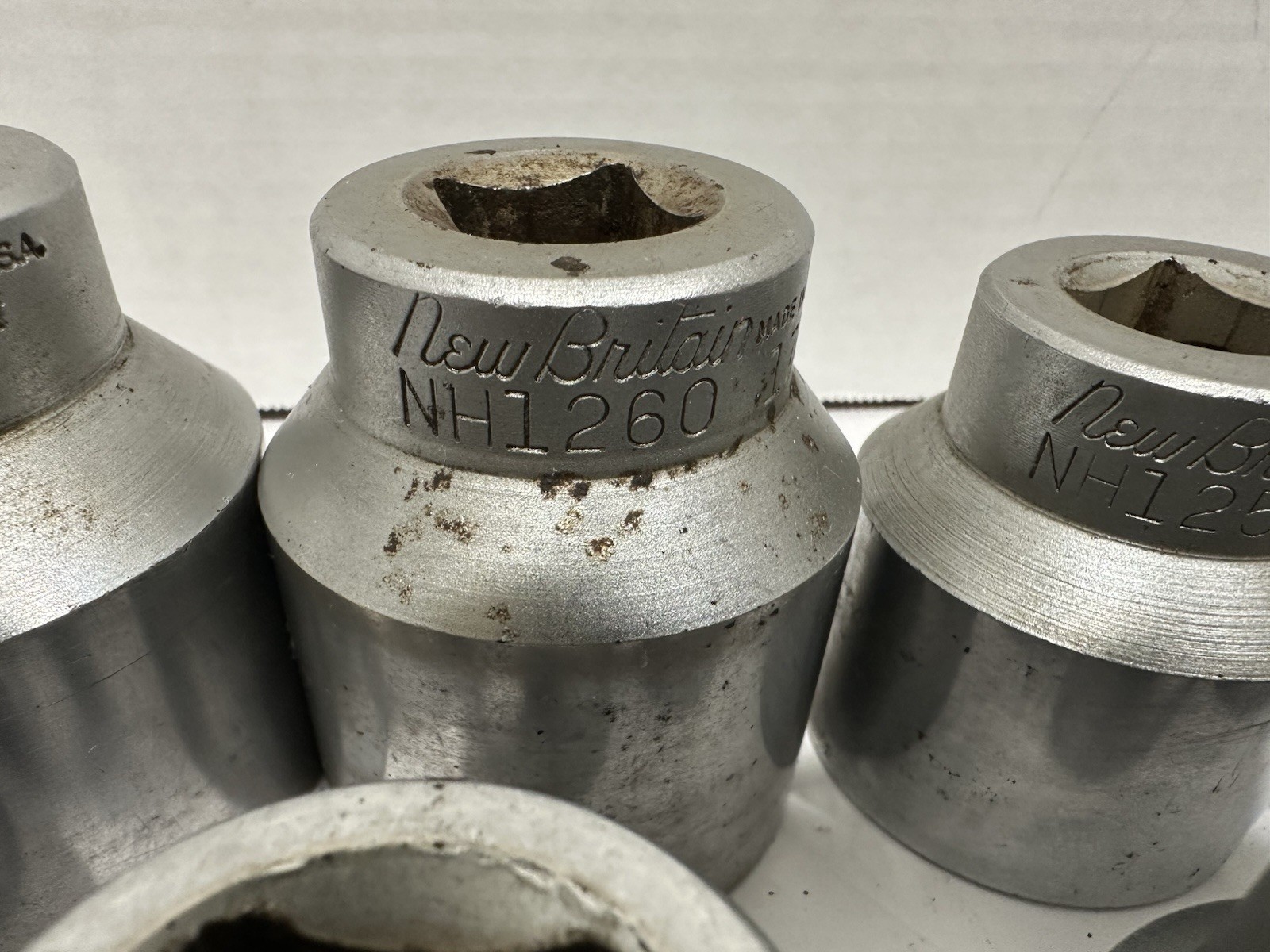 Vintage New Britain 3/4” Socket Set 1”-2” Sockets Breaker Bar.