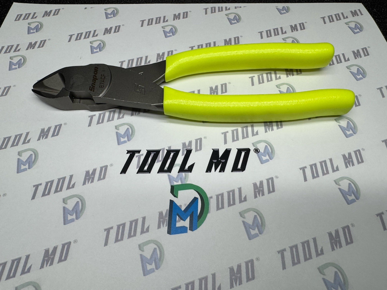 Snap-on Tools USA NEW HI VIS YELLOW Soft Grip 7″ Diagonal Cutter Pliers 87ACF
