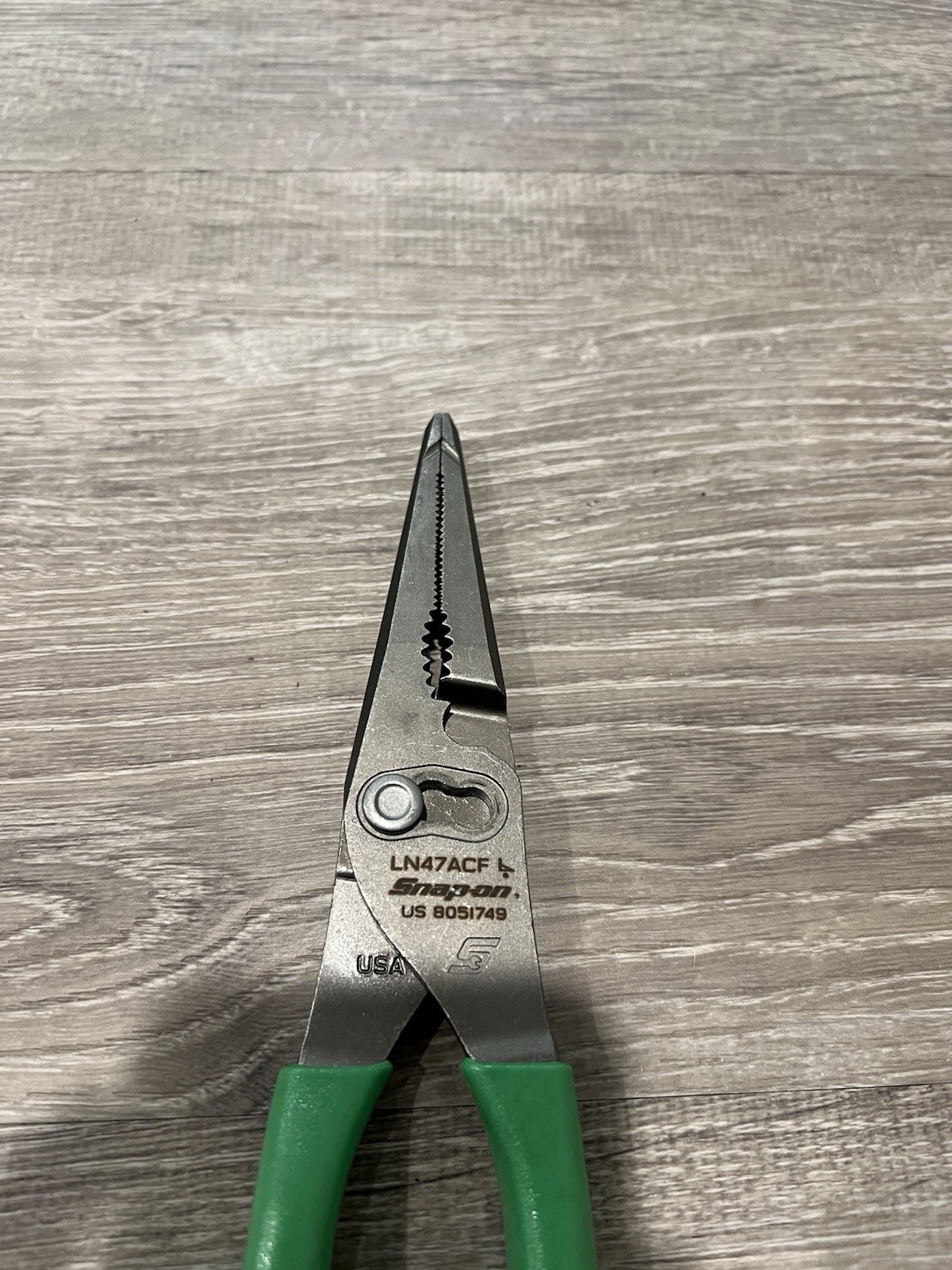NEW Snap-on™ LN47ACF LN47ACFG Green 9 3/4″ Talon Grip Long Nose SlipJoint Pliers