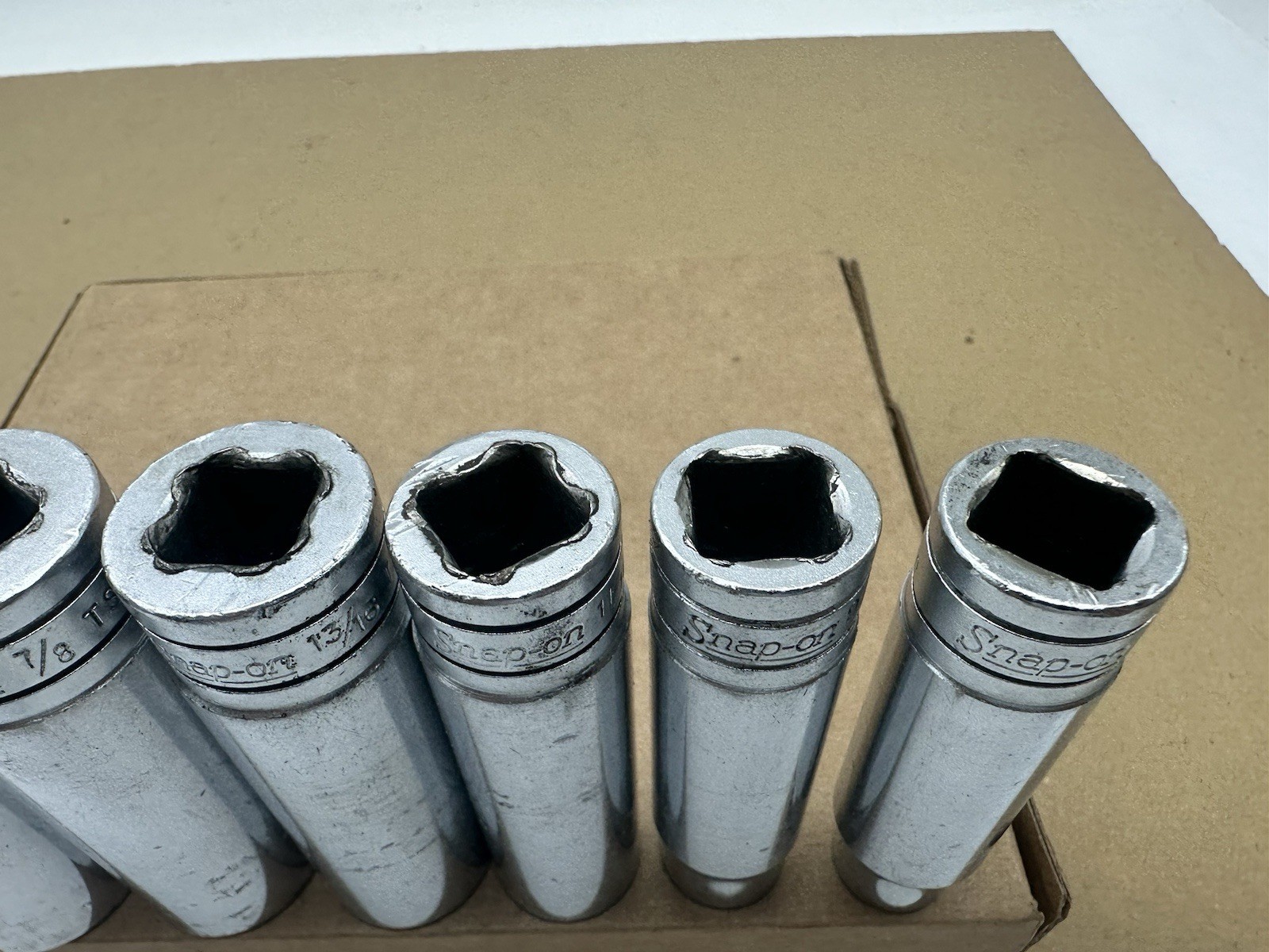 Snap On Set 7pc Standard 6 Point 1/2” Drive Socket Set 1/2” – 1” TS161-TS321 USA