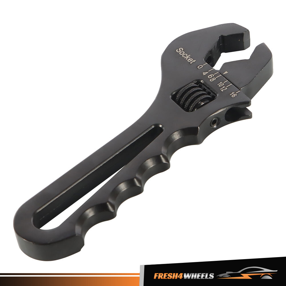 Black Aluminum 3AN-16AN Adjustable Wrench Tool Spanner For Hose End Fitting
