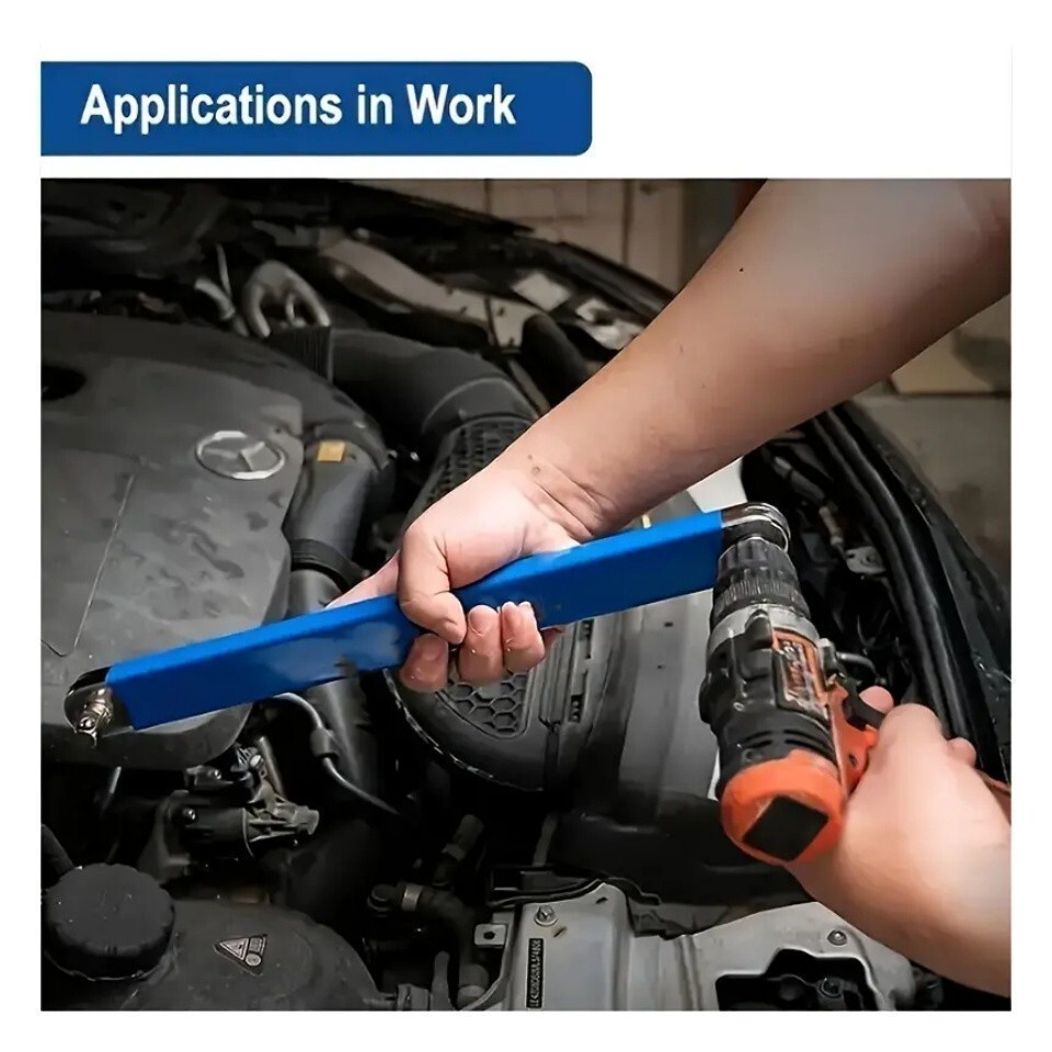 2 PCS Upgraded Impact Ready Offset Extension Wrench Tight Reach Extension Wrench