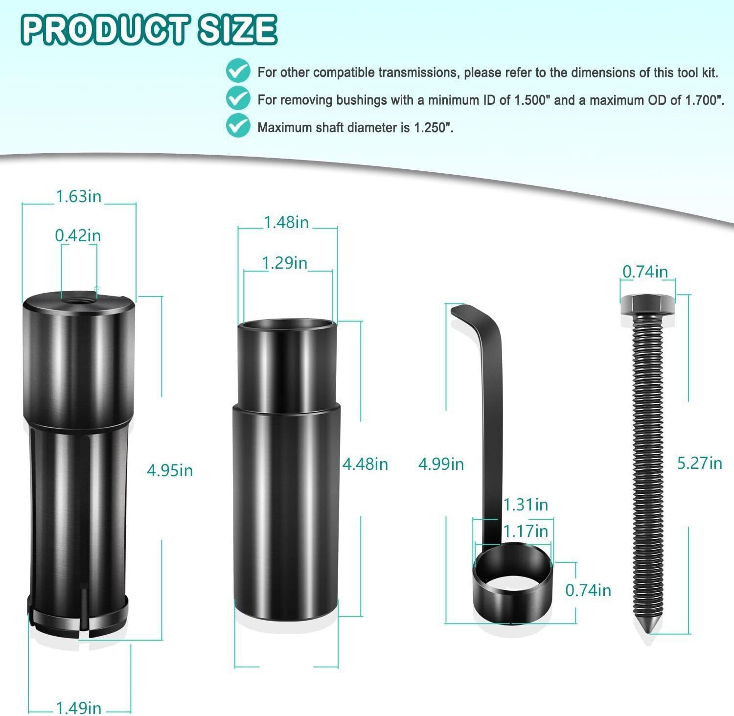 T-0160 Extension Housing Bushing Installer & Removal Transmission Tool for GM
