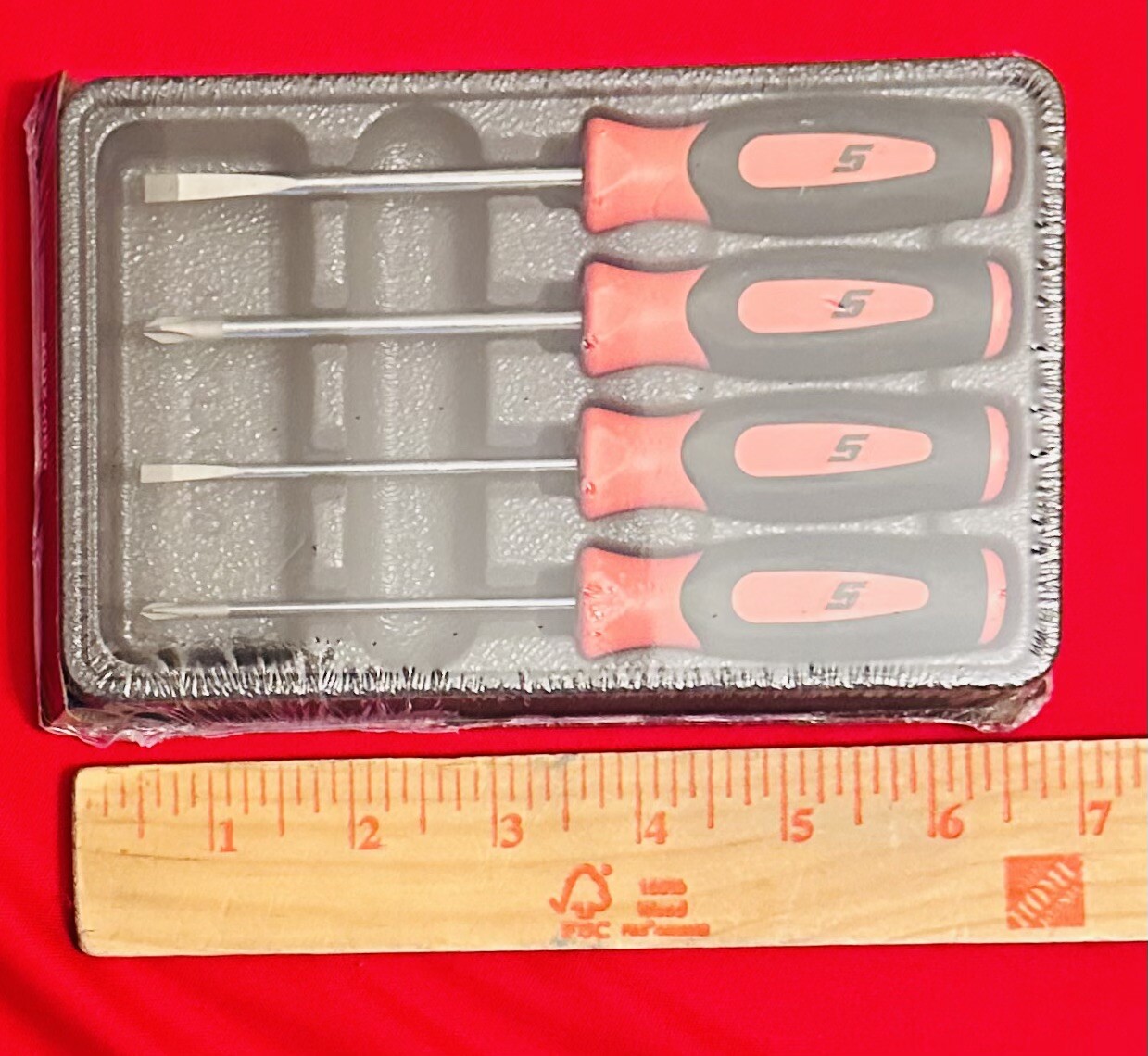 Snap On Tools Mini Screw 4 Pieces Set Orange- SGDX40B New