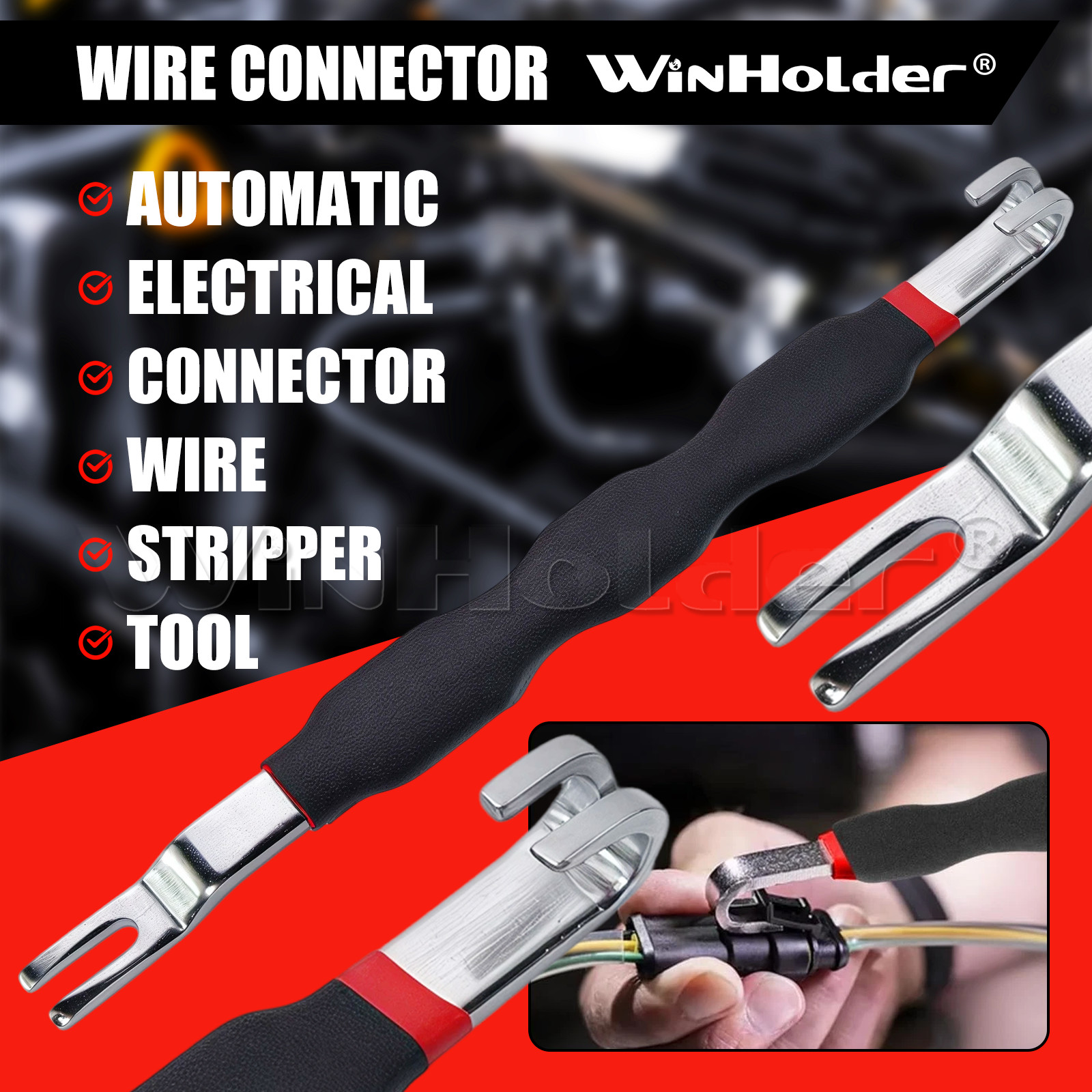 2X Electrical Disconnect Pliers Connector Separator Terminal Plug Removal Black