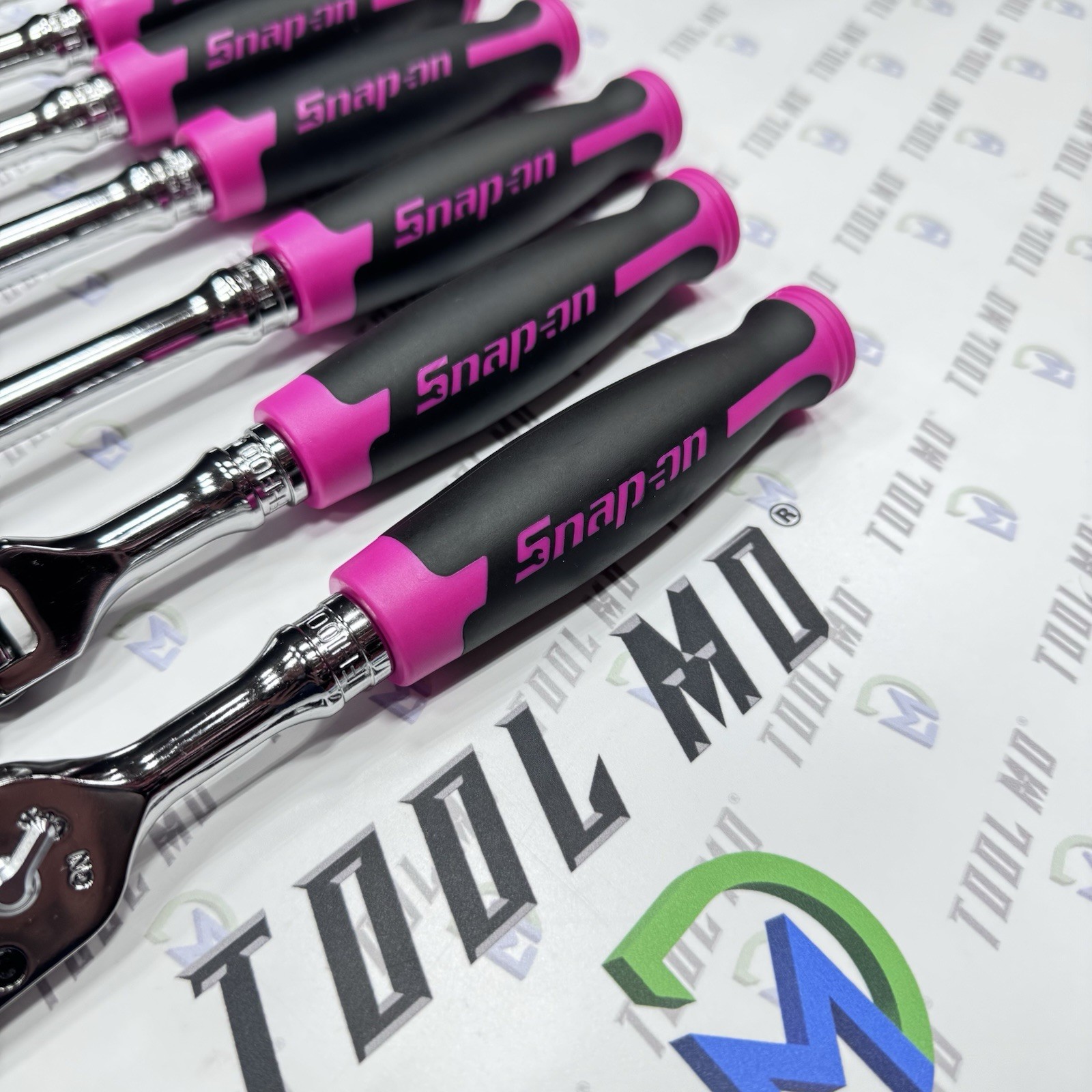 Snap-on Tools USA NEW ELECTRIC PINK 9pc 3/8″ Drive 100 Tooth Cynergy Ratchet Set