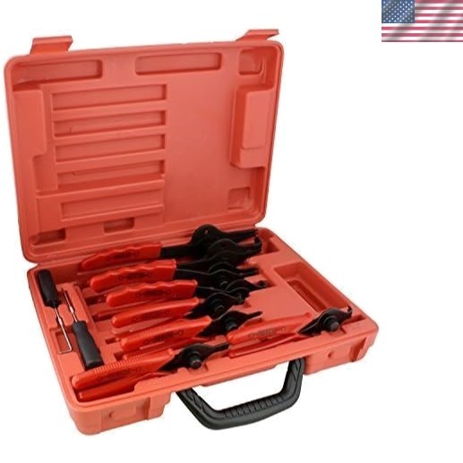 Heavy-Duty Snap Ring Pliers Set – 11-Piece with Ergonomic Handles & Storage Case