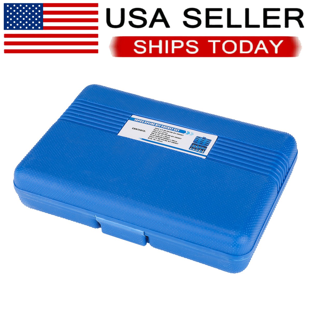 10 PC For XZN Triple Square Spline Bit Socket Set 12 Points with Carrying Case