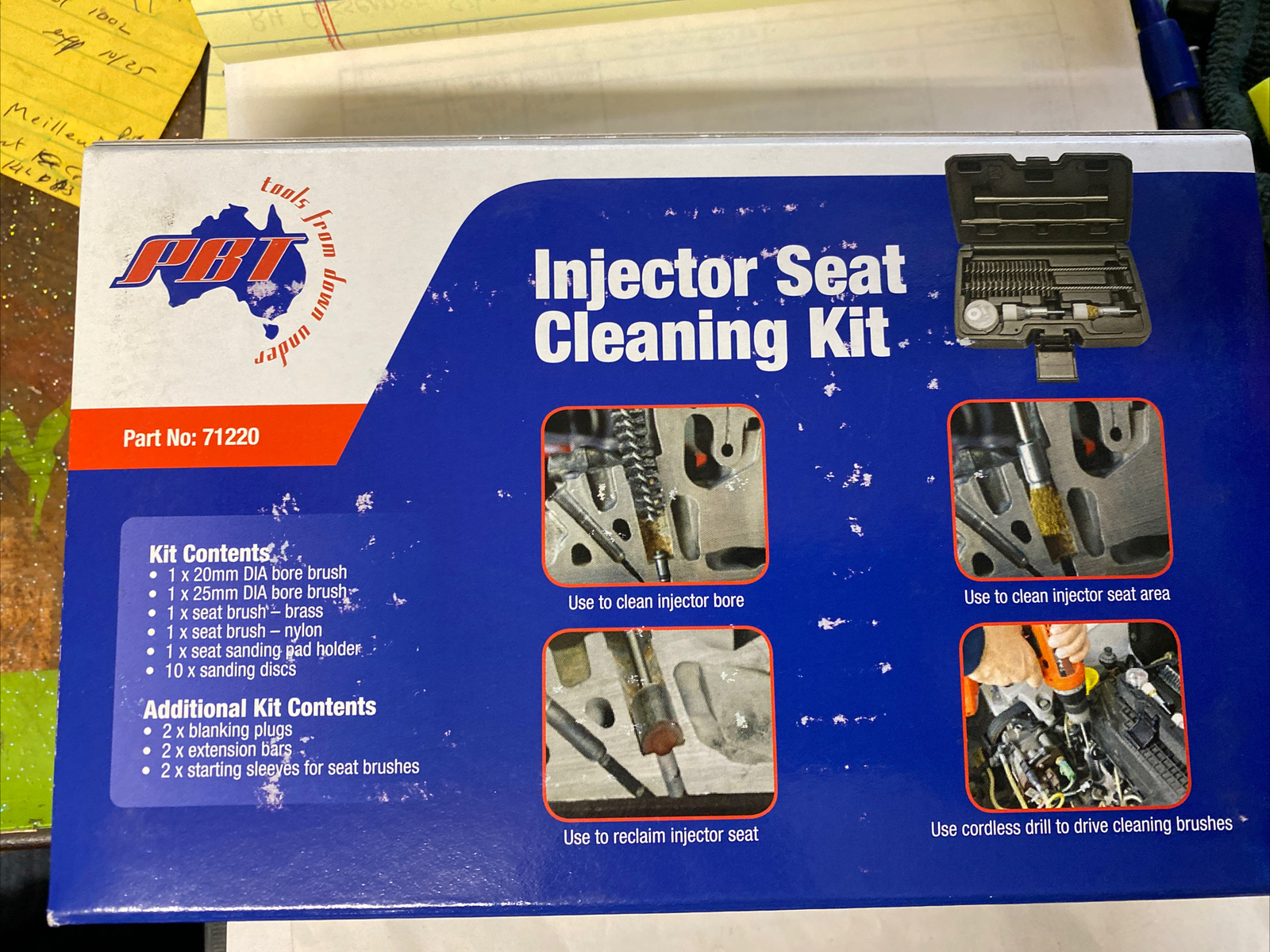 PBT, 21 pc Universal Injector Seat brush Cleaning Kit for Diesel Engines