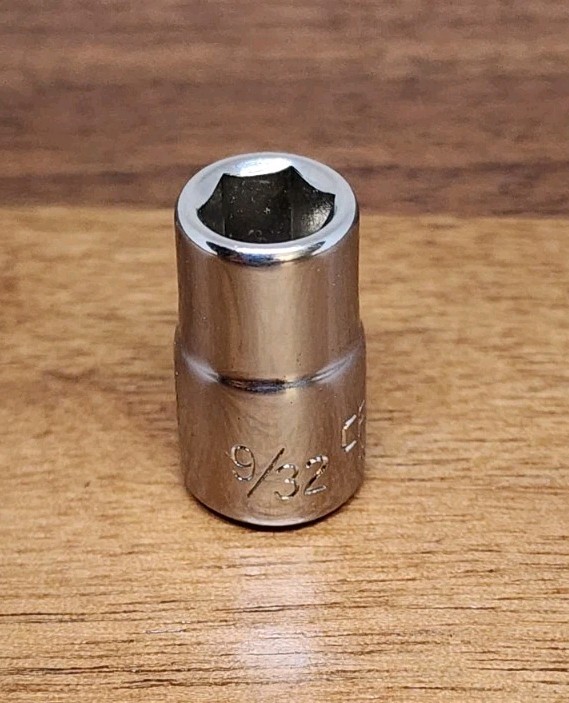 Craftsman USA 9/32″ Socket 6 Point 1/4″ Drive (No Catalog Number Stamped)