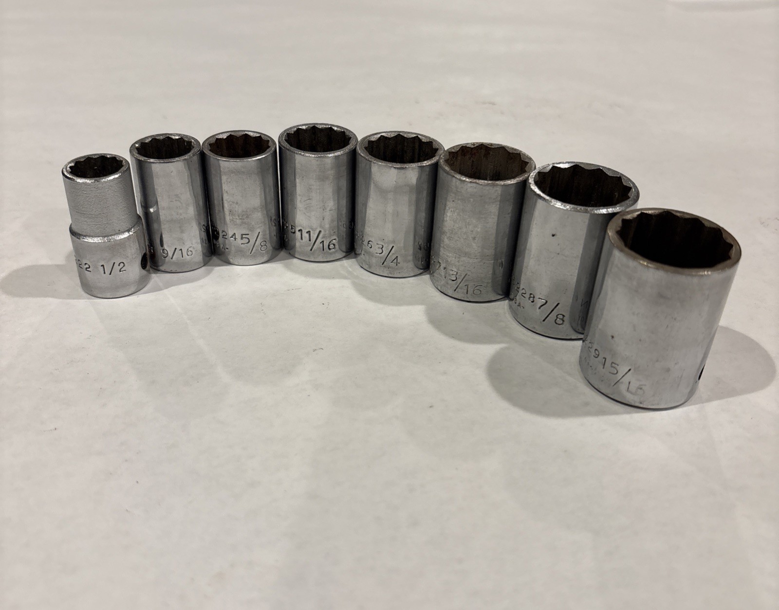 1/2-Inch Drive shallow 12 point Socket Lot, 8 Piece Klein Tools USA