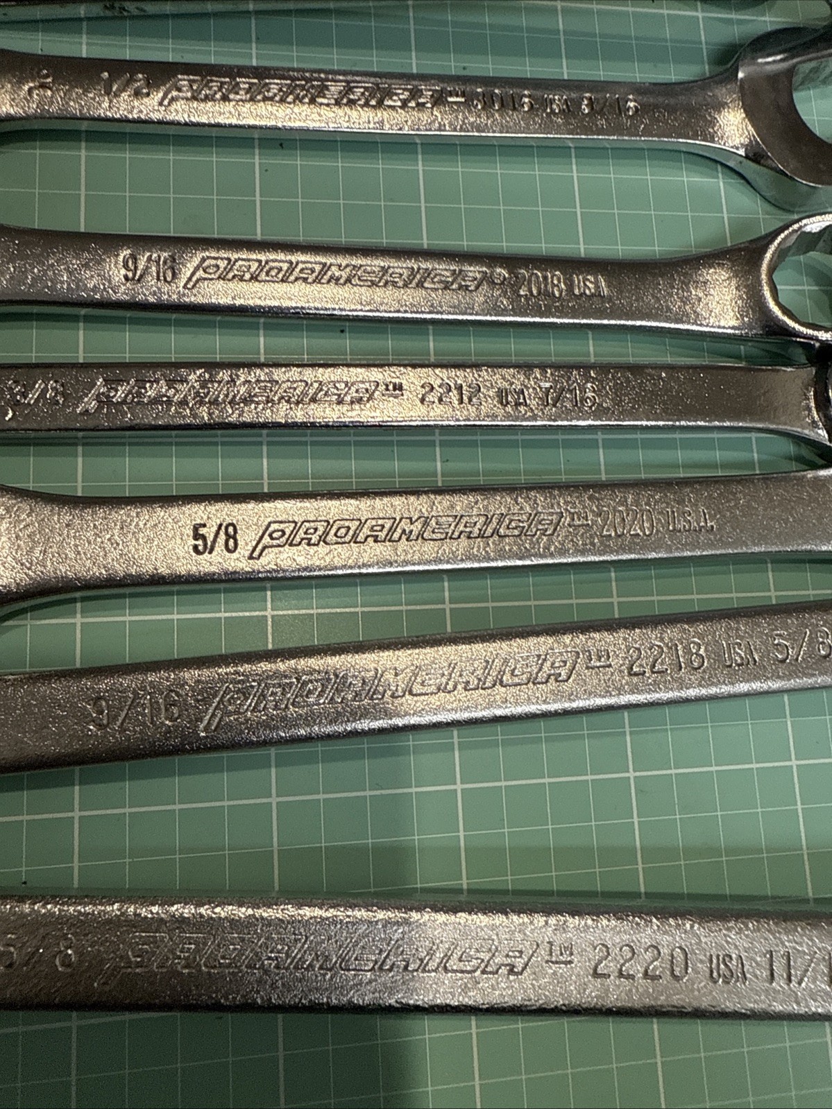 10PCS 3/8-11/16 Combination Wrench Proamerica 12 pt