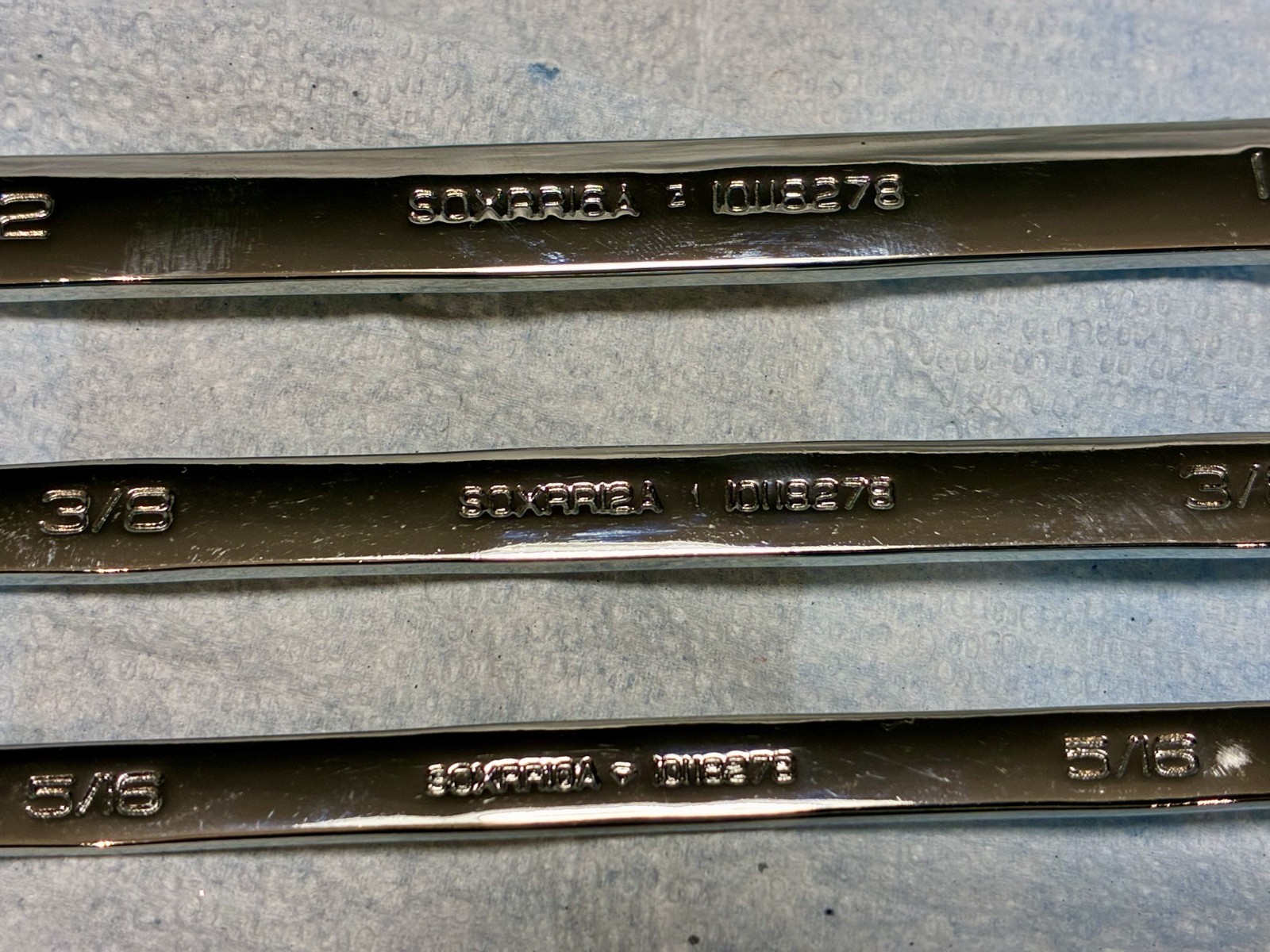 Snap-on SAE Ratcheting Wrench 3pc Set SOXRR 1/2” 3/8” 5/16” No Initials