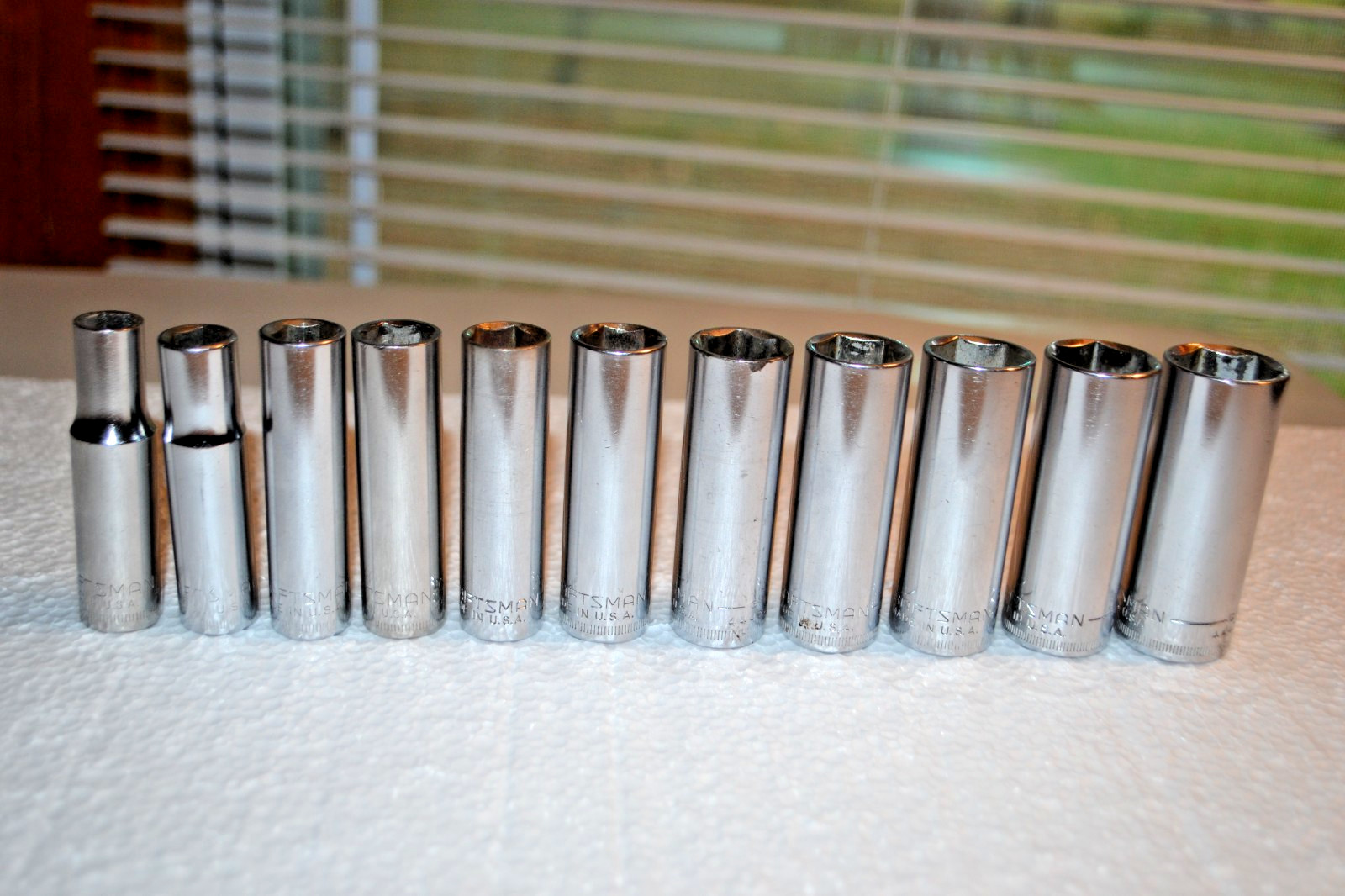Craftsman Metric 3/8 Drive Deep Well 6 Point 9-19MM Sockets Made in USA 11 Pcs