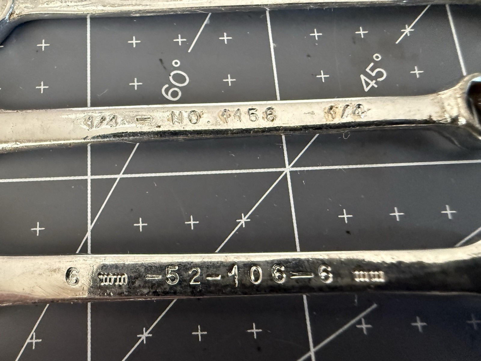 Armstrong wrenches , 2- 6, mm . 1/4″, 11/32-5/16′ lot Of 4 used
