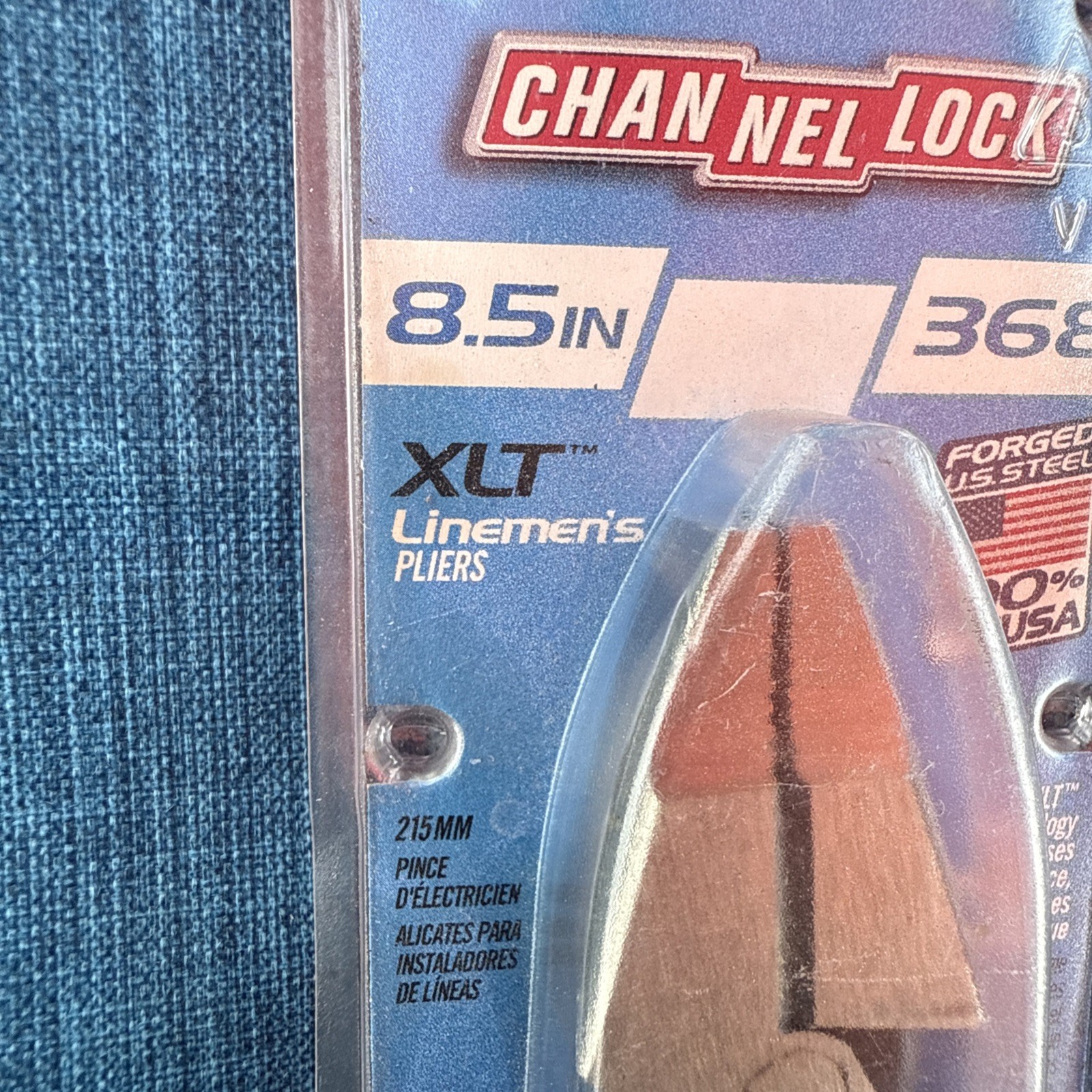 Channellock 368 8.5″ Long XLT High Leverage Round Nose Linemen’s Pliers USA 🇺🇸