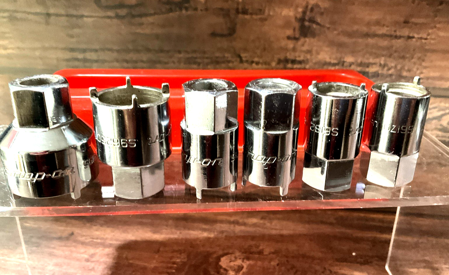 Snap-on 2006ANT 6 Pc Vehicle Antenna Nut Socket Set Chrome USA Rare EXCELLENT