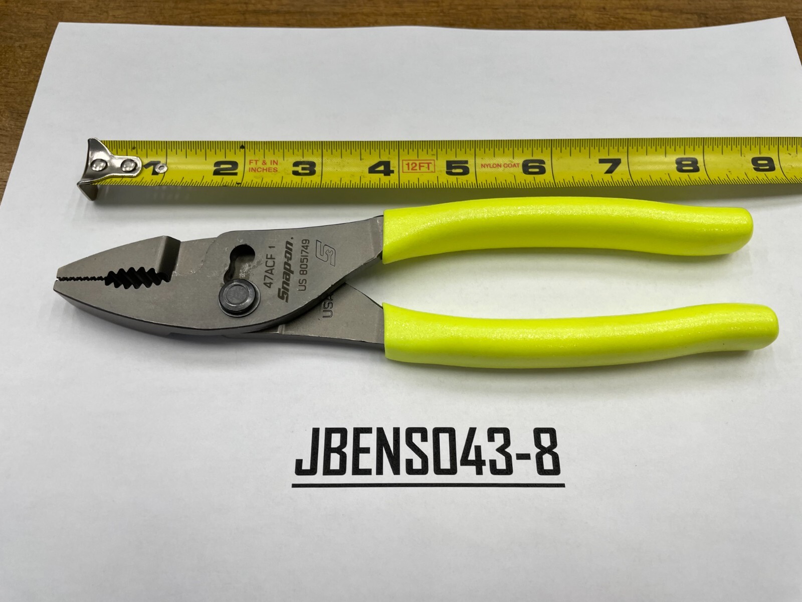 Snap-on Tools USA NEW HI-VIZ 8″ Talon Soft Grip Combo Slip-Joint Pliers 47ACFHV
