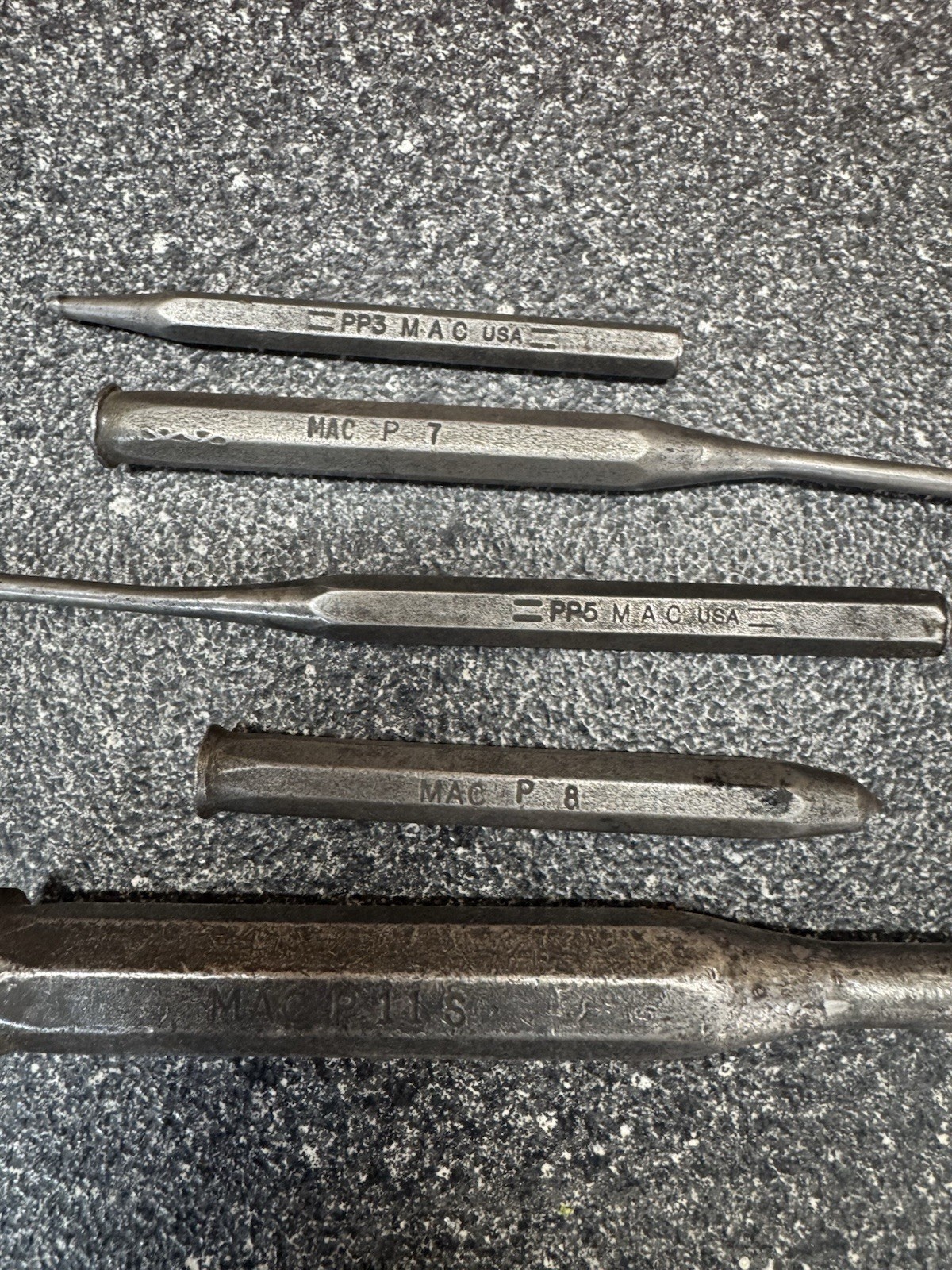 MAC TOOLS 5 PIECE PIN PUNCH SET
