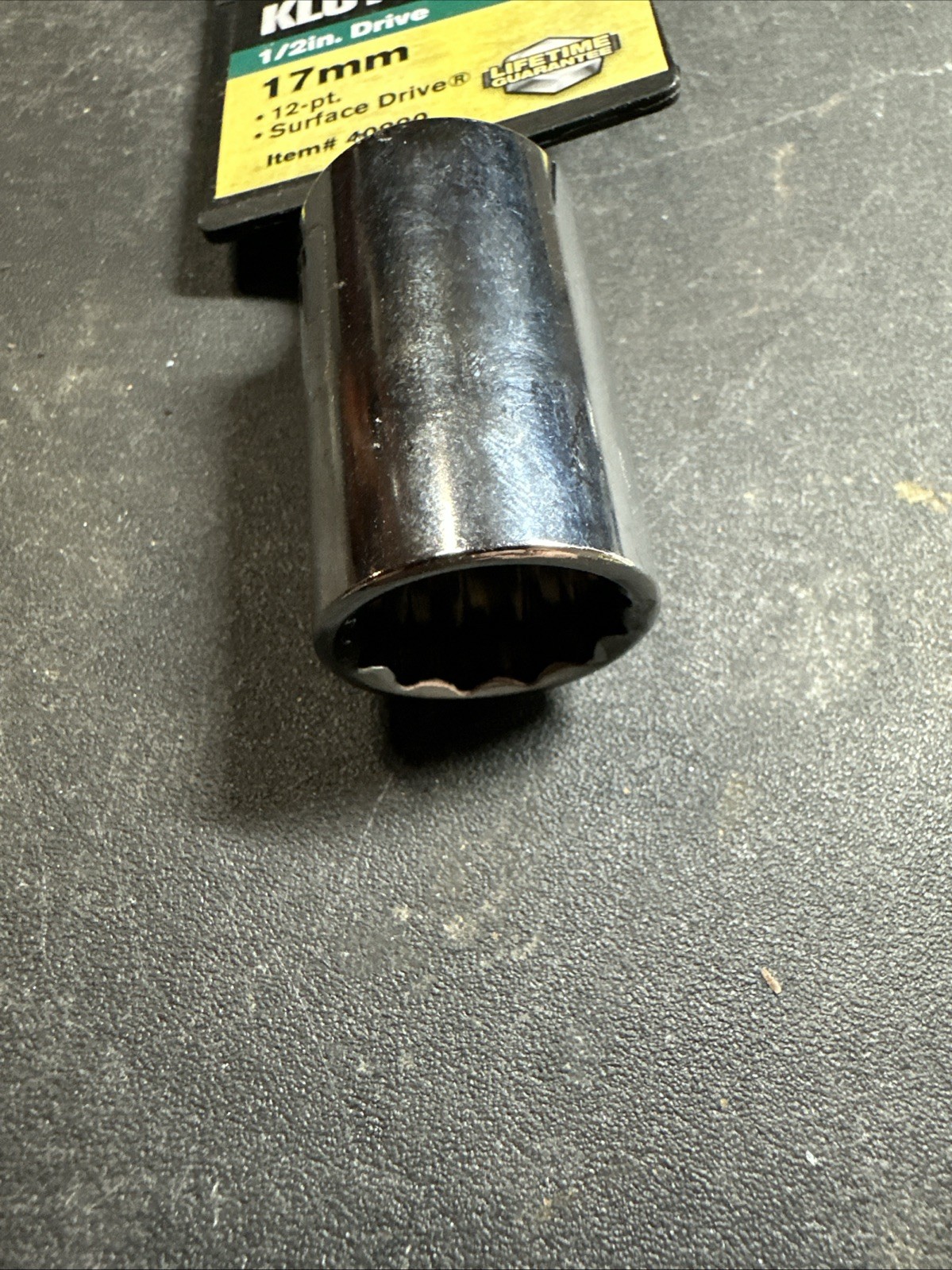 New Klutch 1/2 Drive 12 Pt 17mm Metric Socket