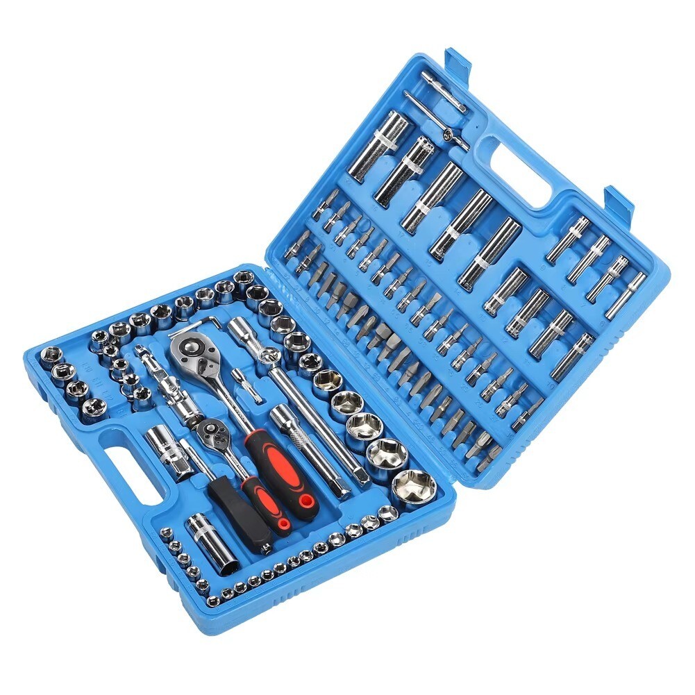 108Pcs Ratchet Wrench Socket Set 1/4″to 1/2″ Car Repair Tool Auto Mechanic Kit