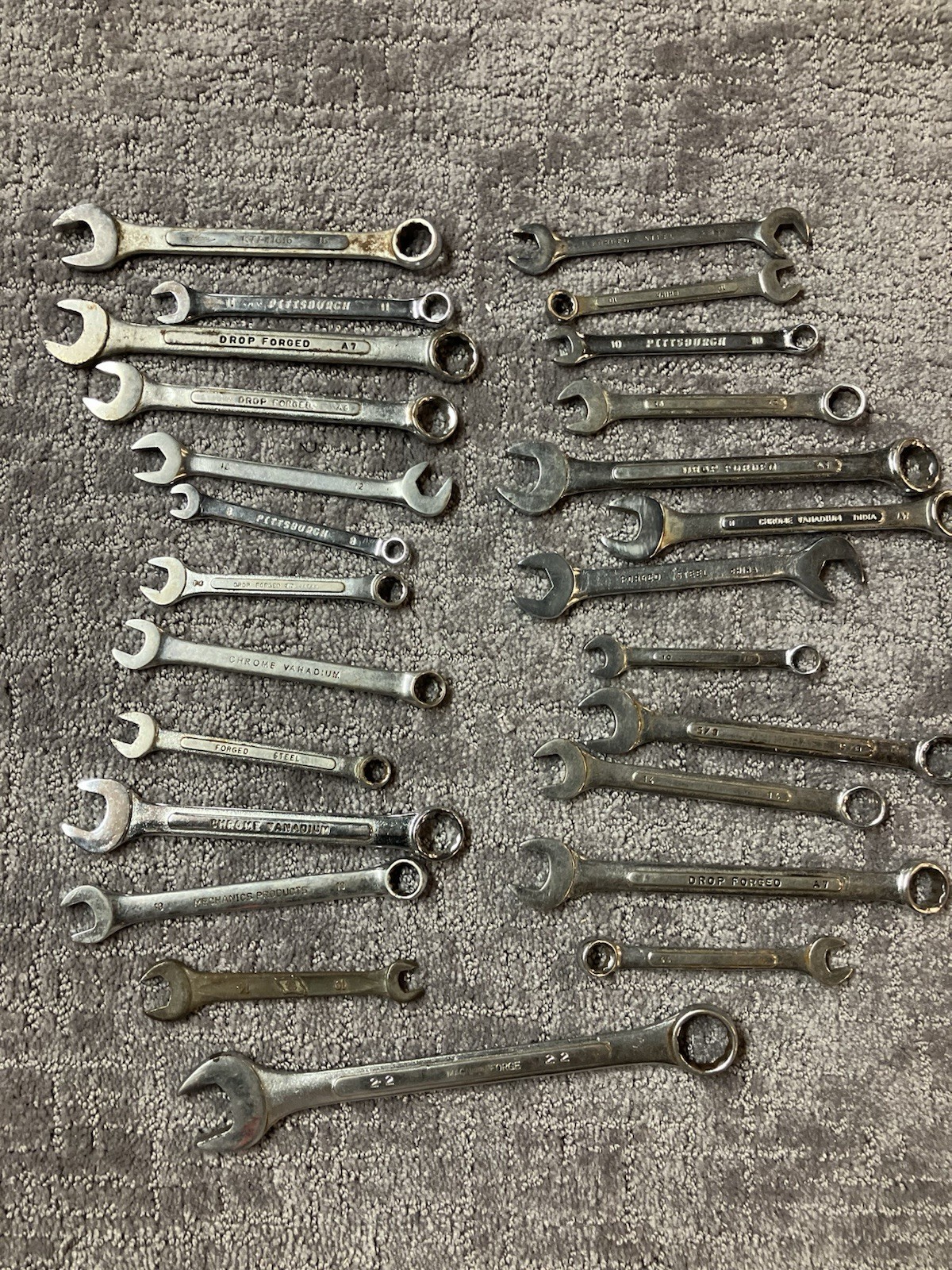 Mixed Lot of (25) of Assorted Wrenches Various Sizes (a)
