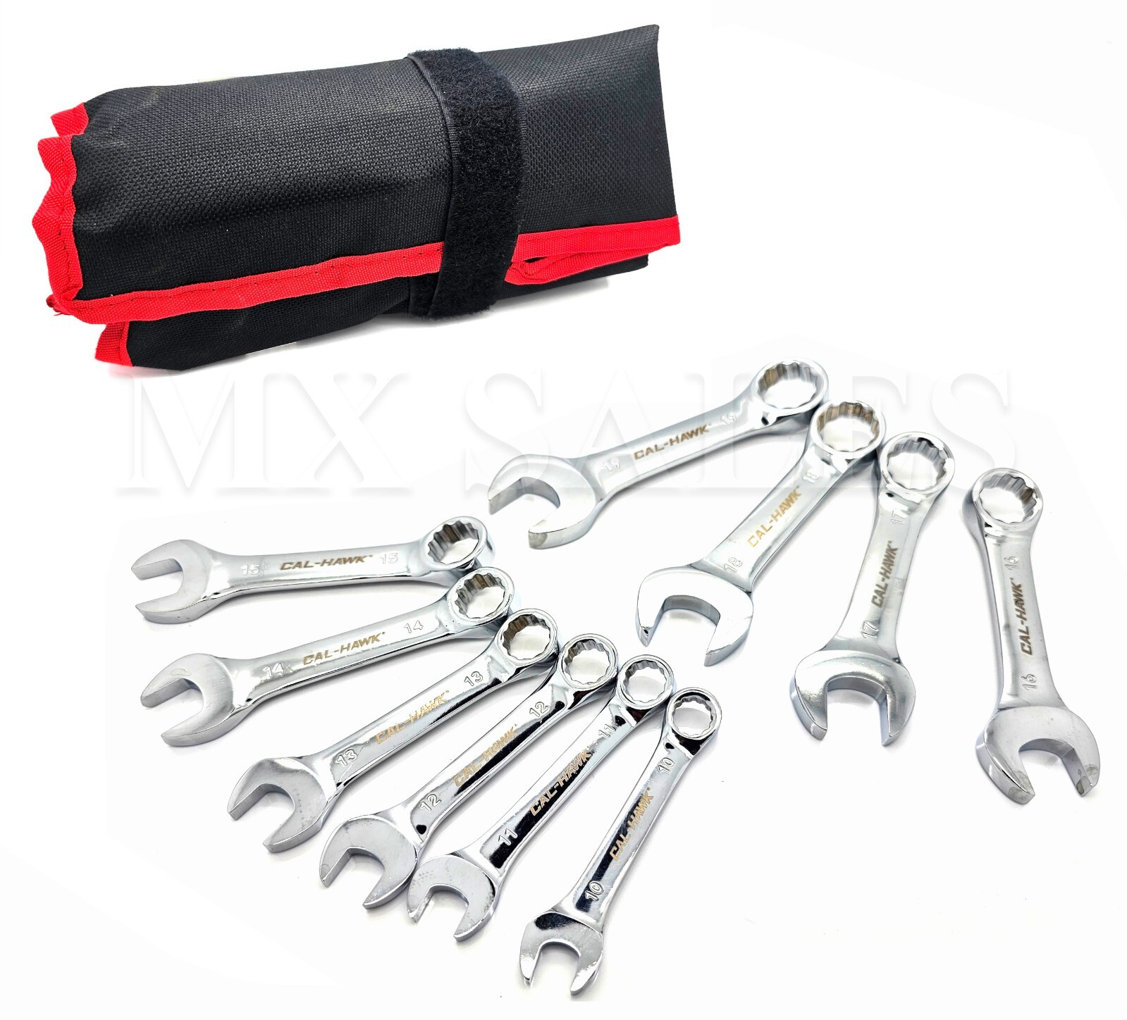21 pc Stubby Combination Wrench SET CR-V 12 POINT METRIC & SAE