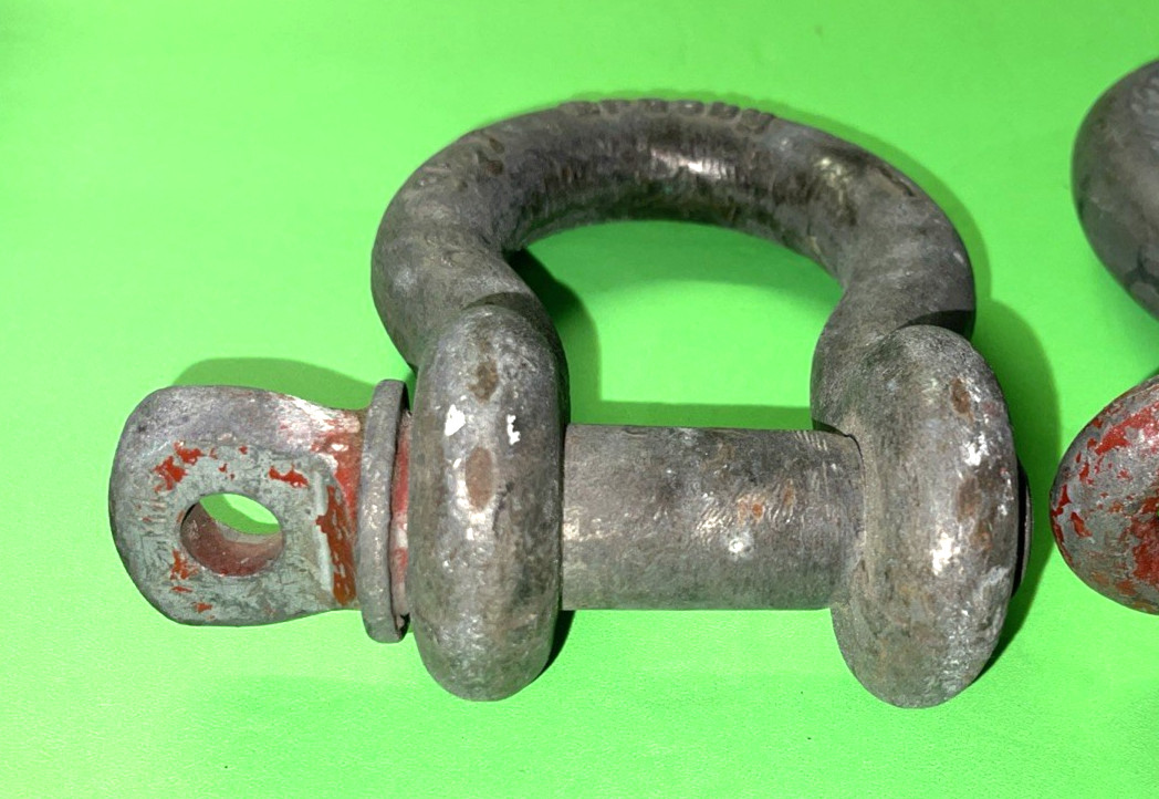 CROSBY & UNKNOWN TOOLS 3 ANCHOR SHACKLES SWL 6-1/2, 8-1/2, 12 TON