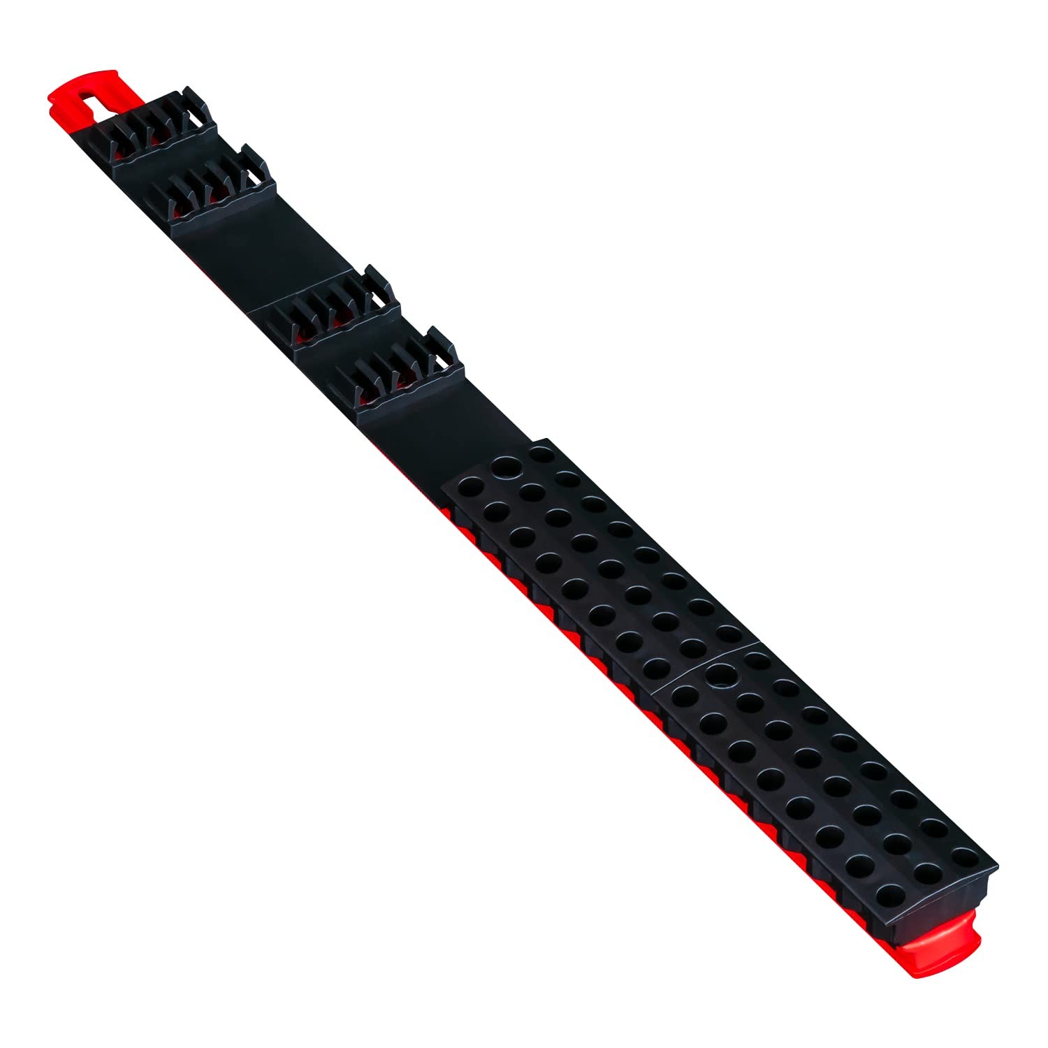 Ernst ERN-5731 18″ 60 Tool Magnetic Bit Bar – Red/black