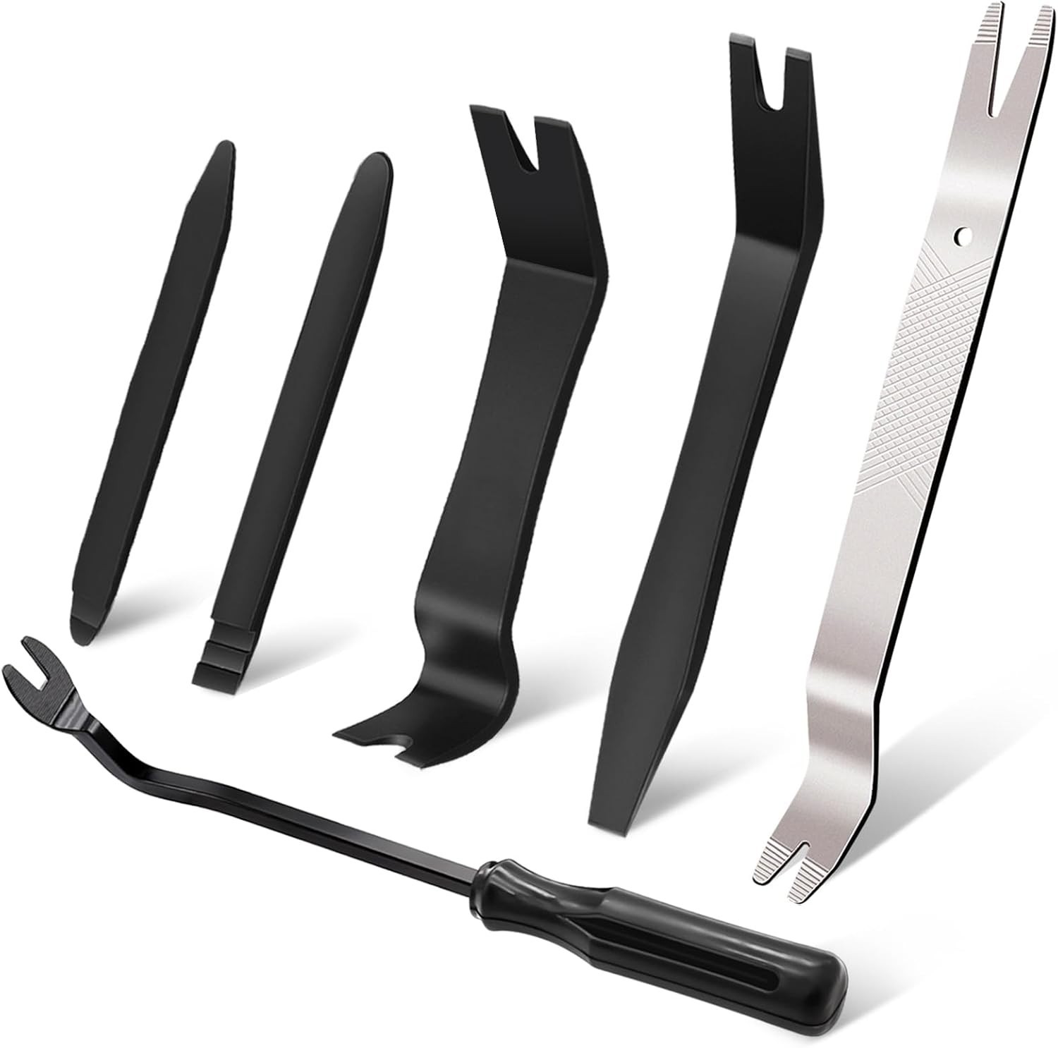 6 PCS Trim Removal Tool Kit, Plastic Pry Tool Door Clip Panel Removal Tool Se…