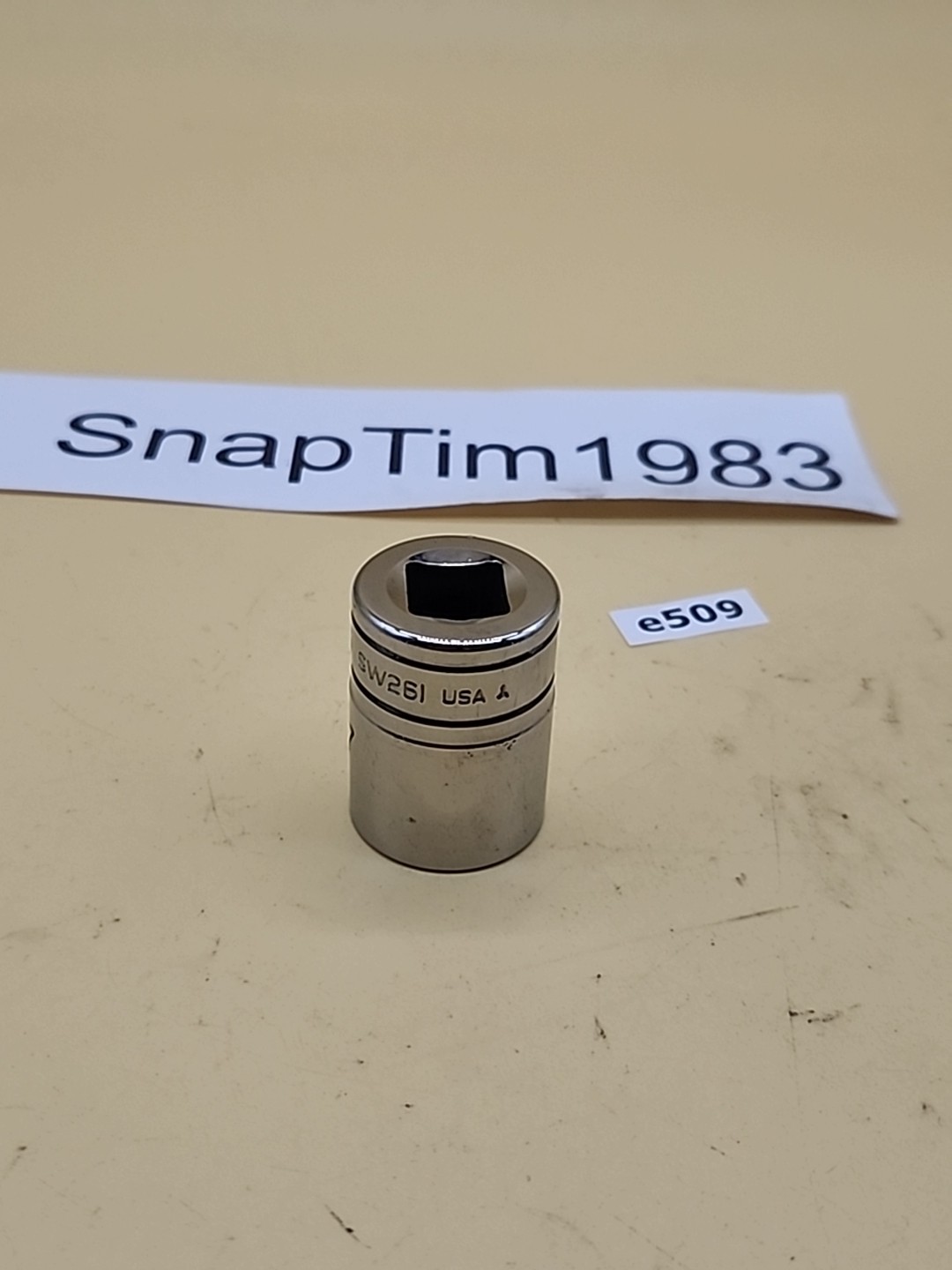 Snap-on Tools 1/2″ Drive SAE 13/16″ Shallow 12-Point Socket SW261 USA