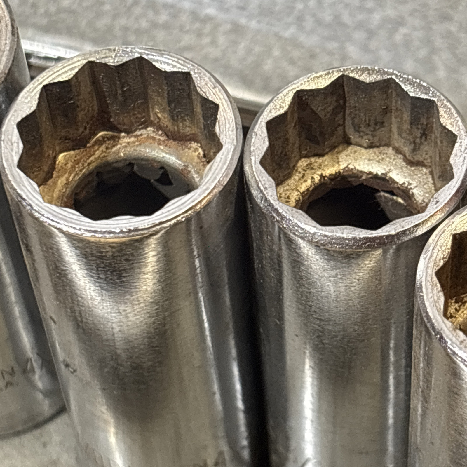 Dayton SAE Deep Socket Set 1/2″ Drive 12 Point 1/2″ to 15/16″ W/ Case Vtg USA