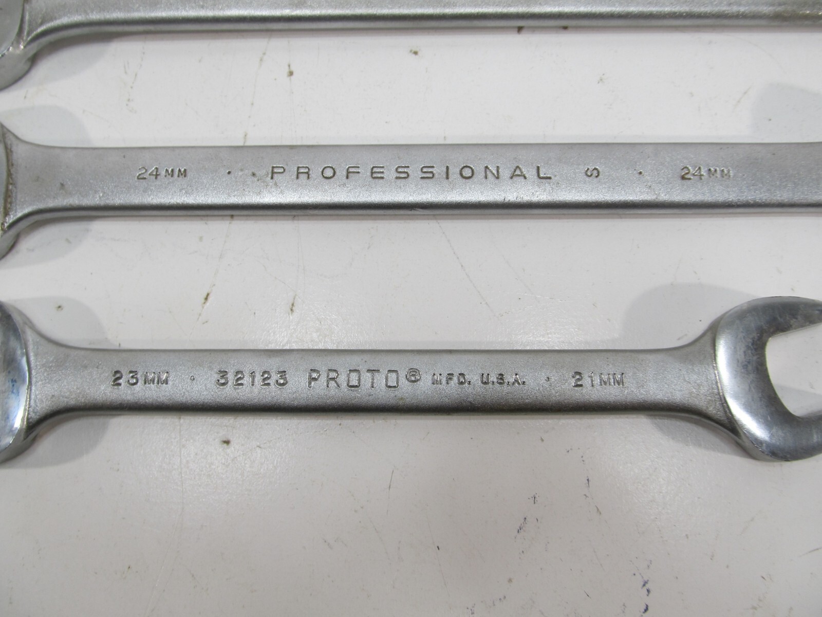 Three, Large Proto Metric End Wrenches (F)