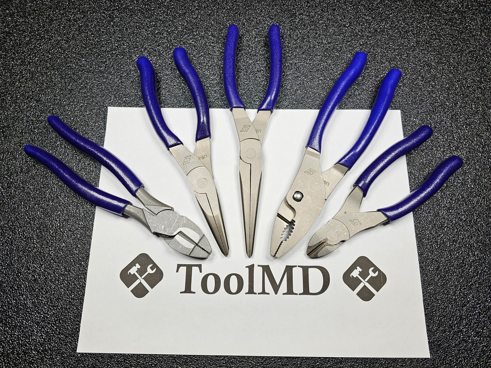 Snap-on Tools USA NOS 5pc DARK PURPLE Needle Nose Plier & Cutter Lot Set 47ACF