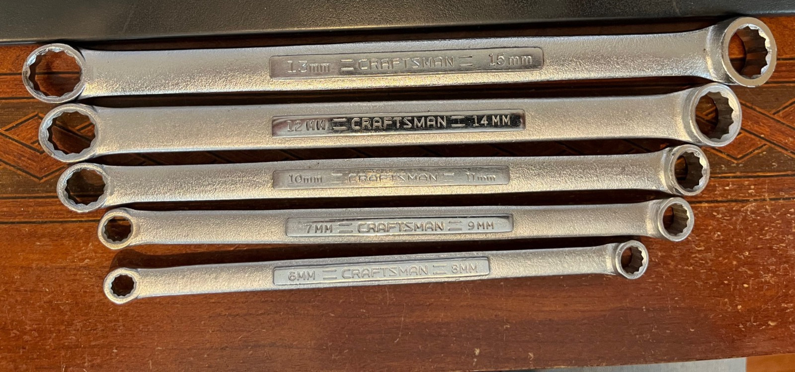 Vintage Craftsman 9pc METRIC Double Box End Wrench Set 6mm – 24mm USA V SERIES!