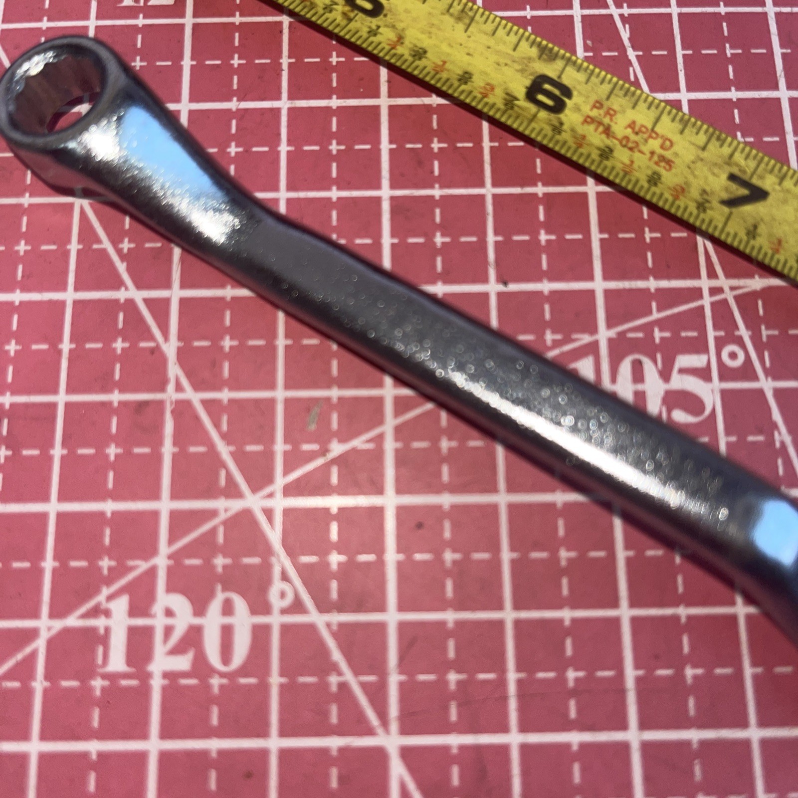 NOS PROAMERICA USA 2312 3/8 X 7/16 In SAE Stubby Offset 12 Point Box End Wrench