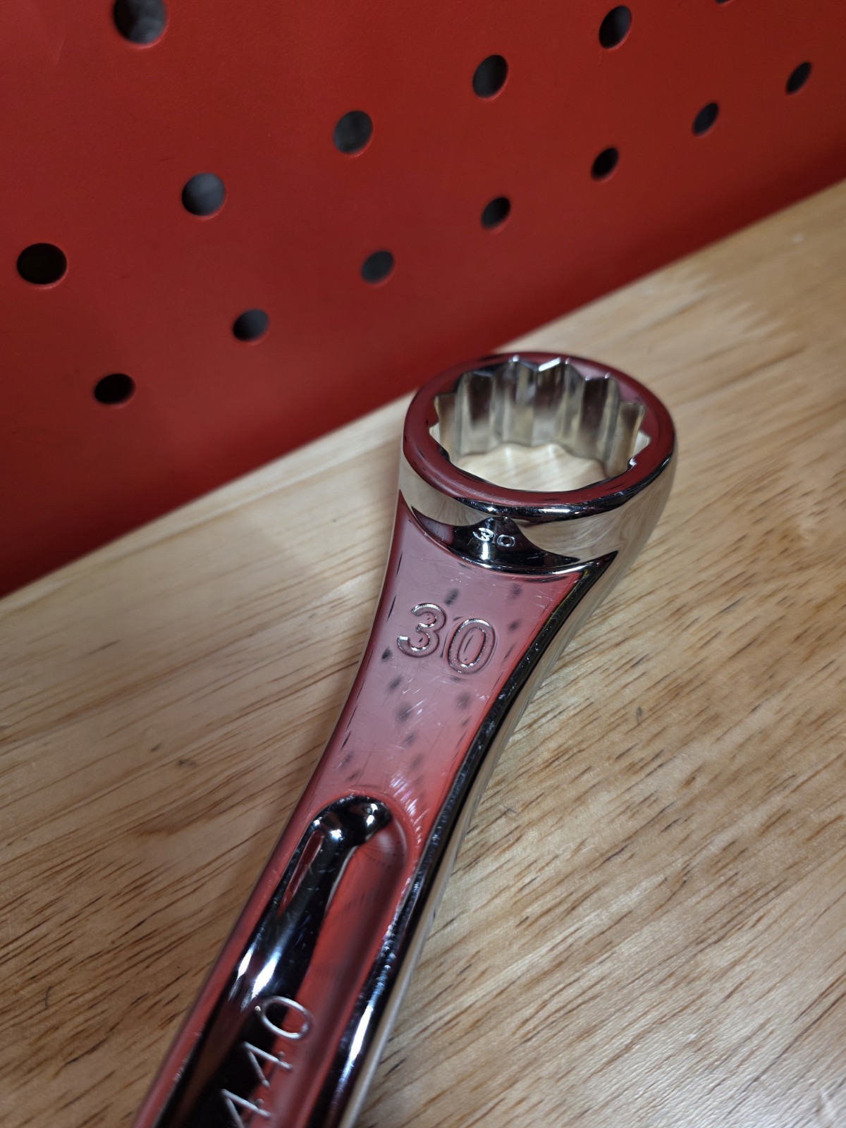Mac Tools M30CL440 30mm Metric Standard 12-Point Chrome Combination Wrench NICE
