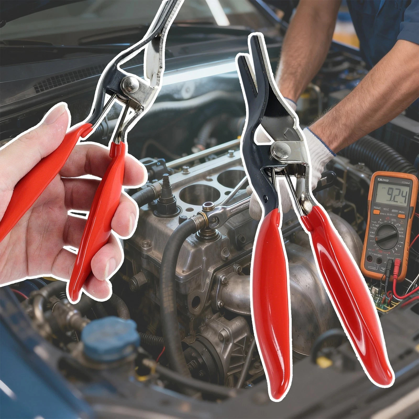 Separator Pliers Pipe Tool Angled Auto Fuel Water Vacuum Line Tube Hose Remover