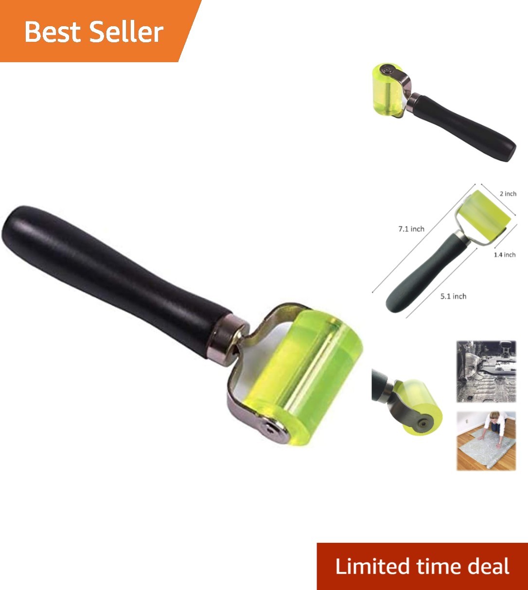 High-Quality Rubber Seam Roller for Wallpaper & Sound Deadening Applications